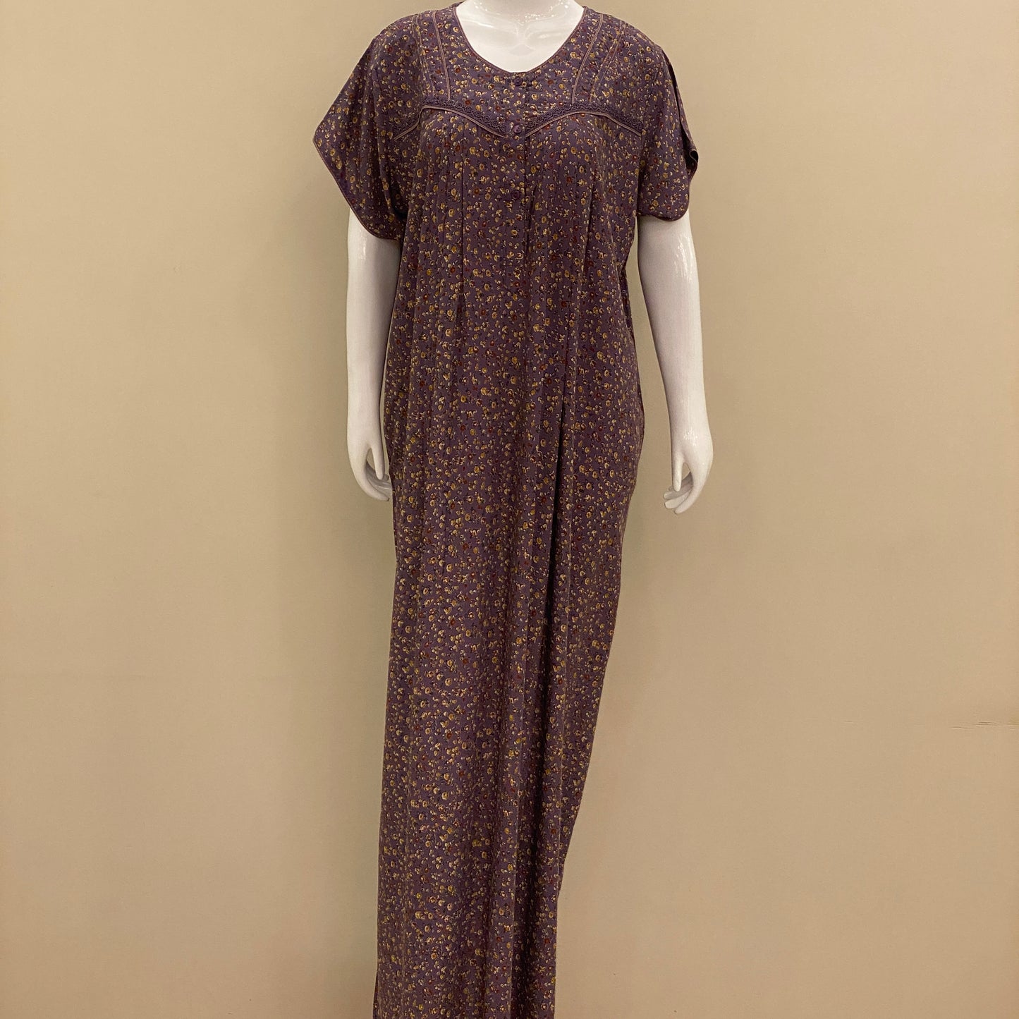 Cotton Rayon Yoke Nighty (SKU - 539)