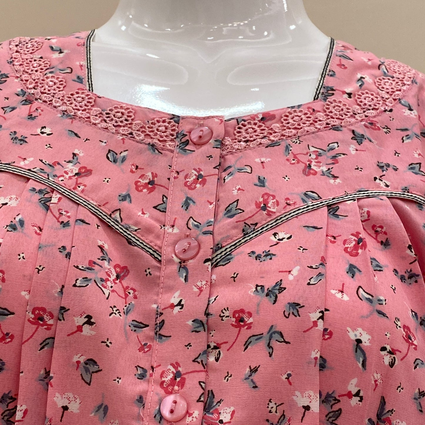 Cotton Lizy Bizy Yoke Nighty (SKU-676)