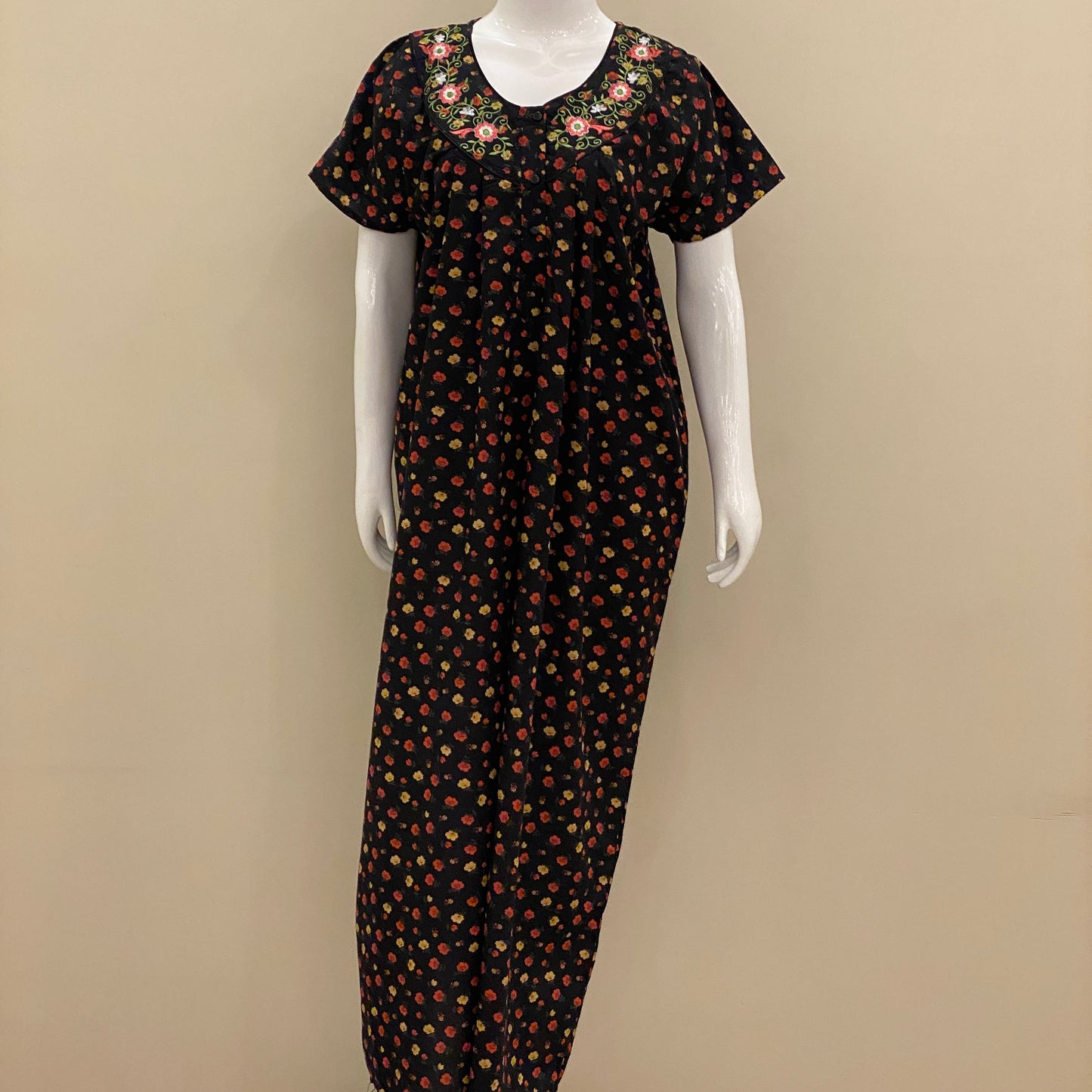 Cotton Lizy Bizy Yoke Nighty (SKU-577)