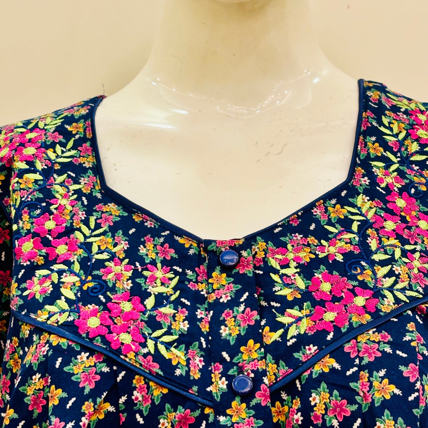 Cotton Lizy Bizy Yoke Nighty (SKU-226)