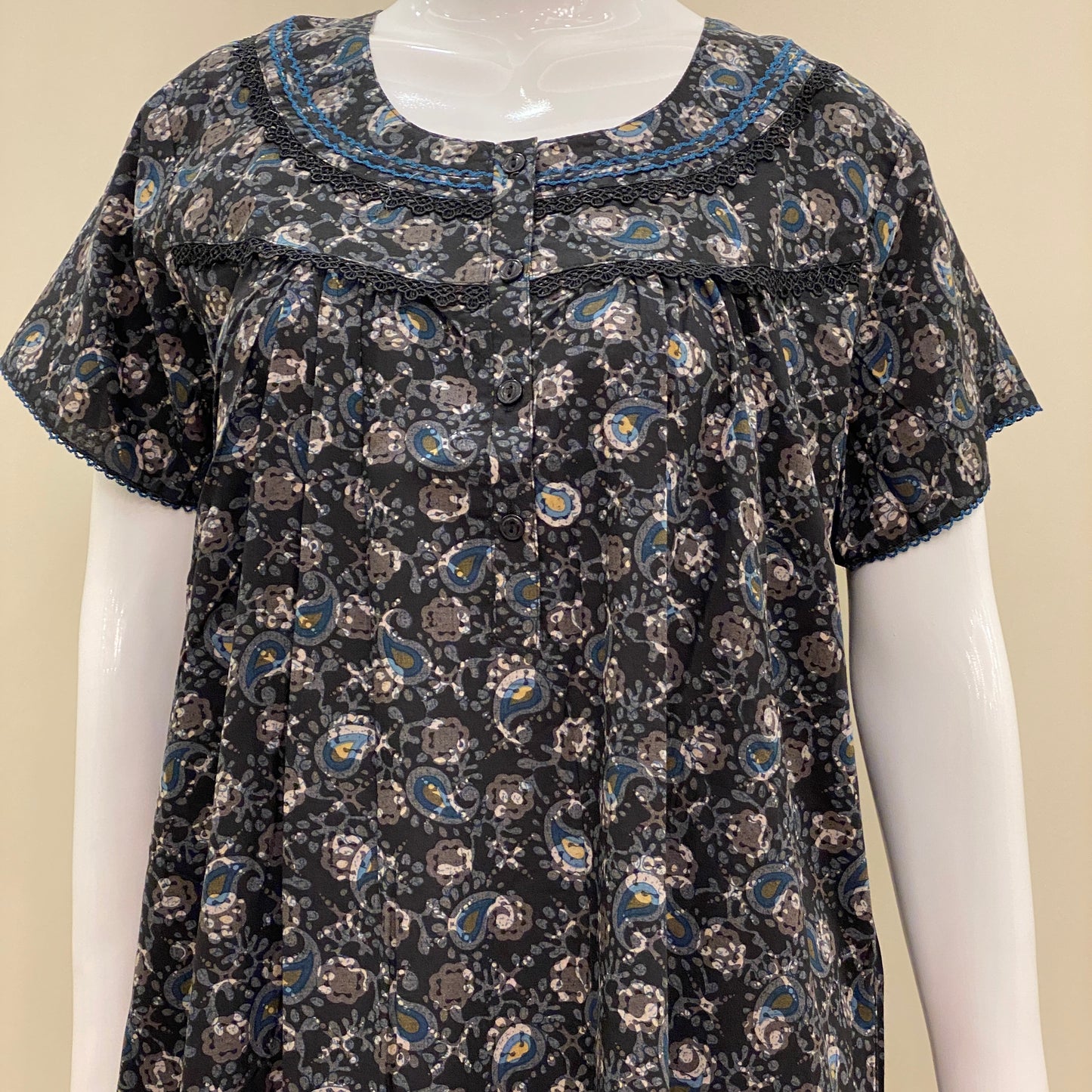 Cotton Lizy Bizy Yoke Nighty (SKU-YLB-42)