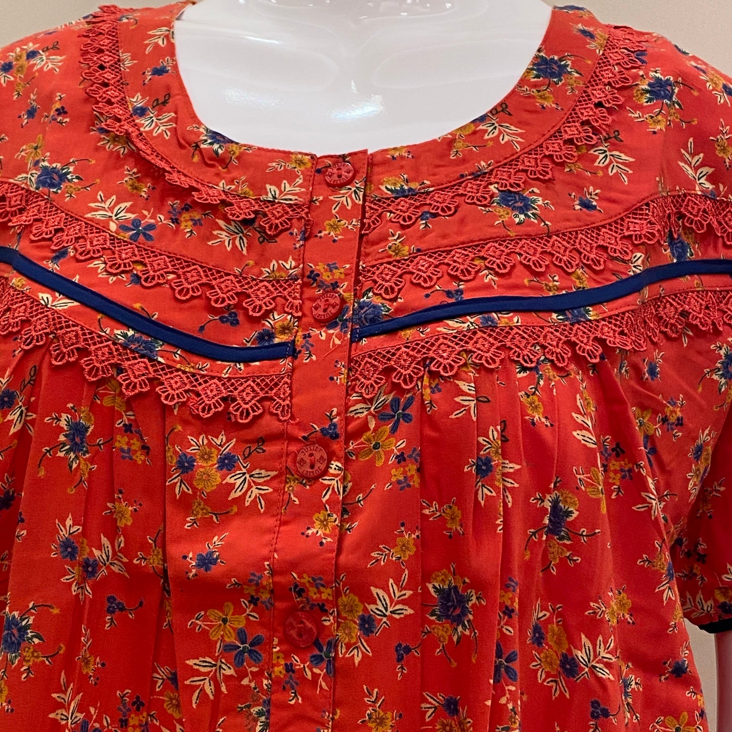 Cotton Lizy Bizy Yoke Nighty (SKU-YLB-45)