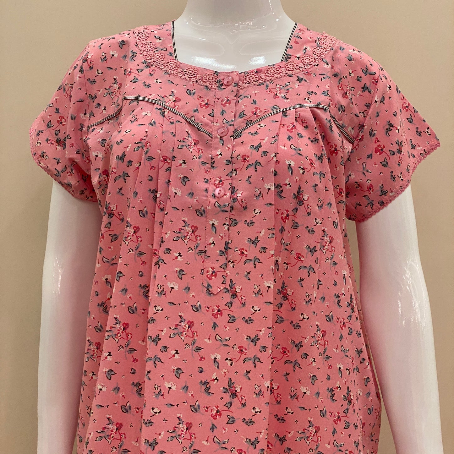 Cotton Lizy Bizy Yoke Nighty (SKU-676)