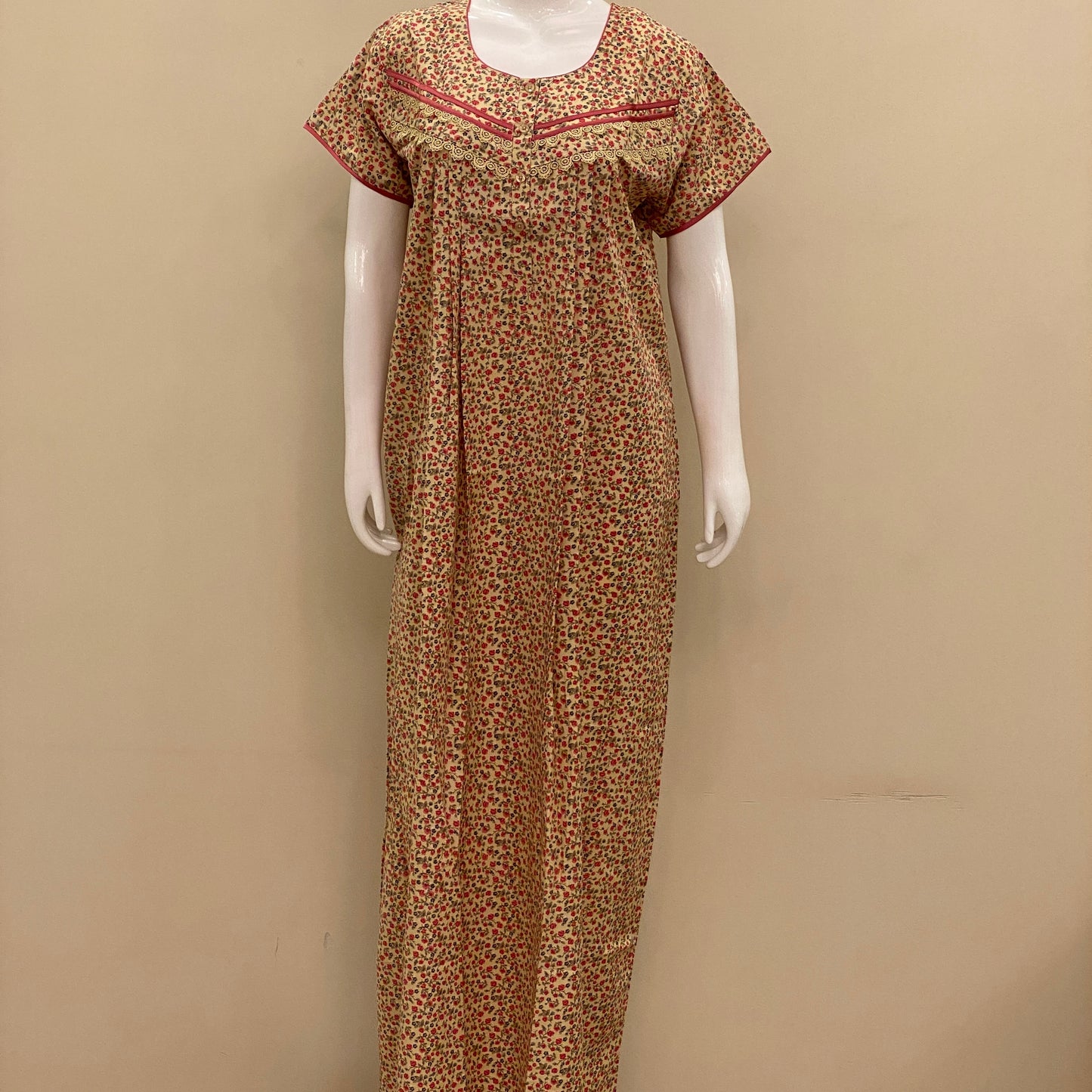 Cotton Lizy Bizy Yoke Nighty (SKU-YLB-14)