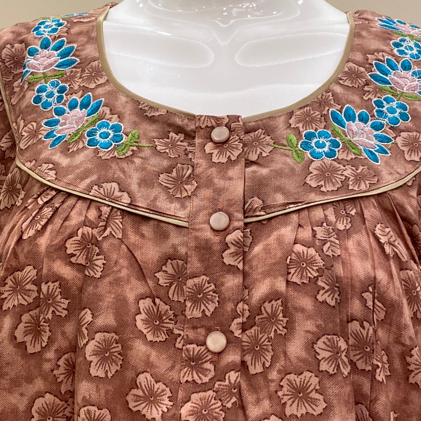 Cotton Lizy Bizy Yoke Nighty (SKU-572)