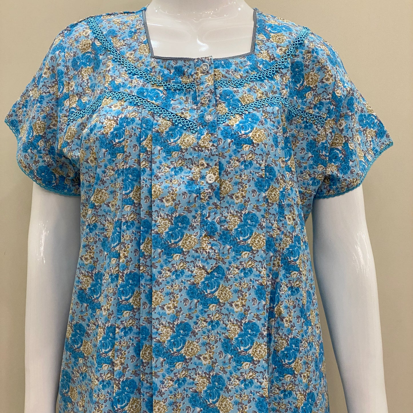 Cotton Lizy Bizy Yoke Nighty (SKU-YLB-56)