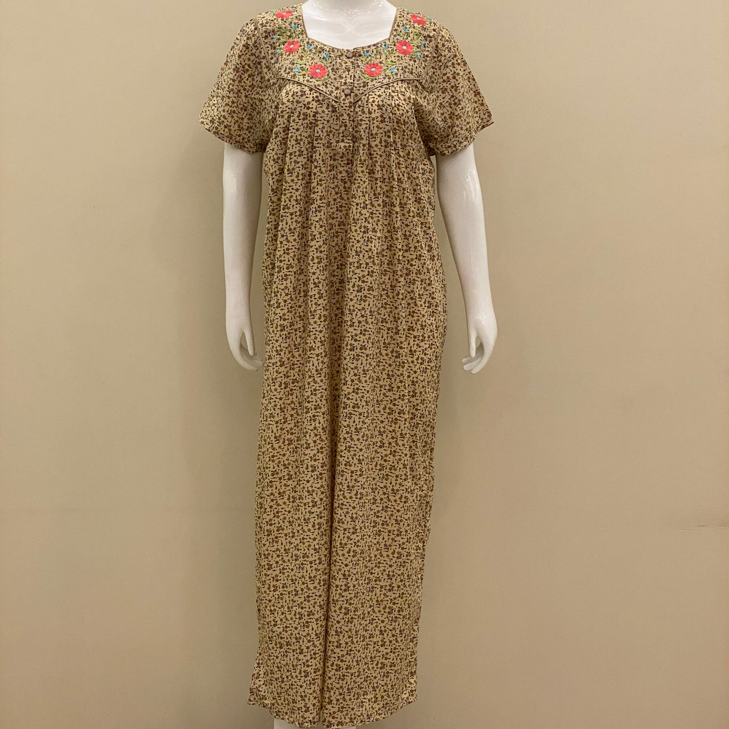 Cotton Lizy Bizy Yoke Nighty (SKU-596)