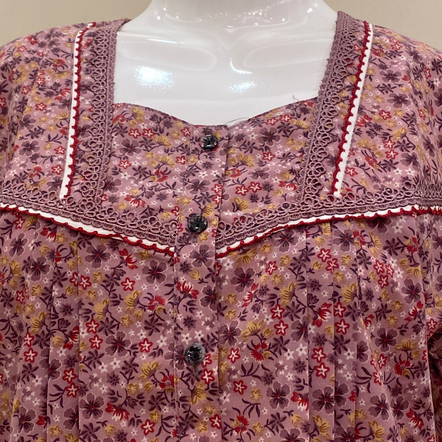 Cotton Lizy Bizy Yoke Nighty (SKU-YLB-58)
