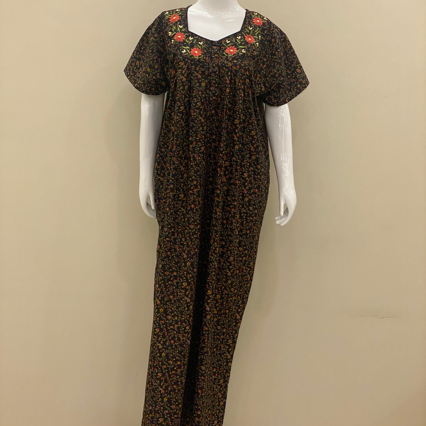 Cotton Lizy Bizy Yoke Nighty (SKU-331)