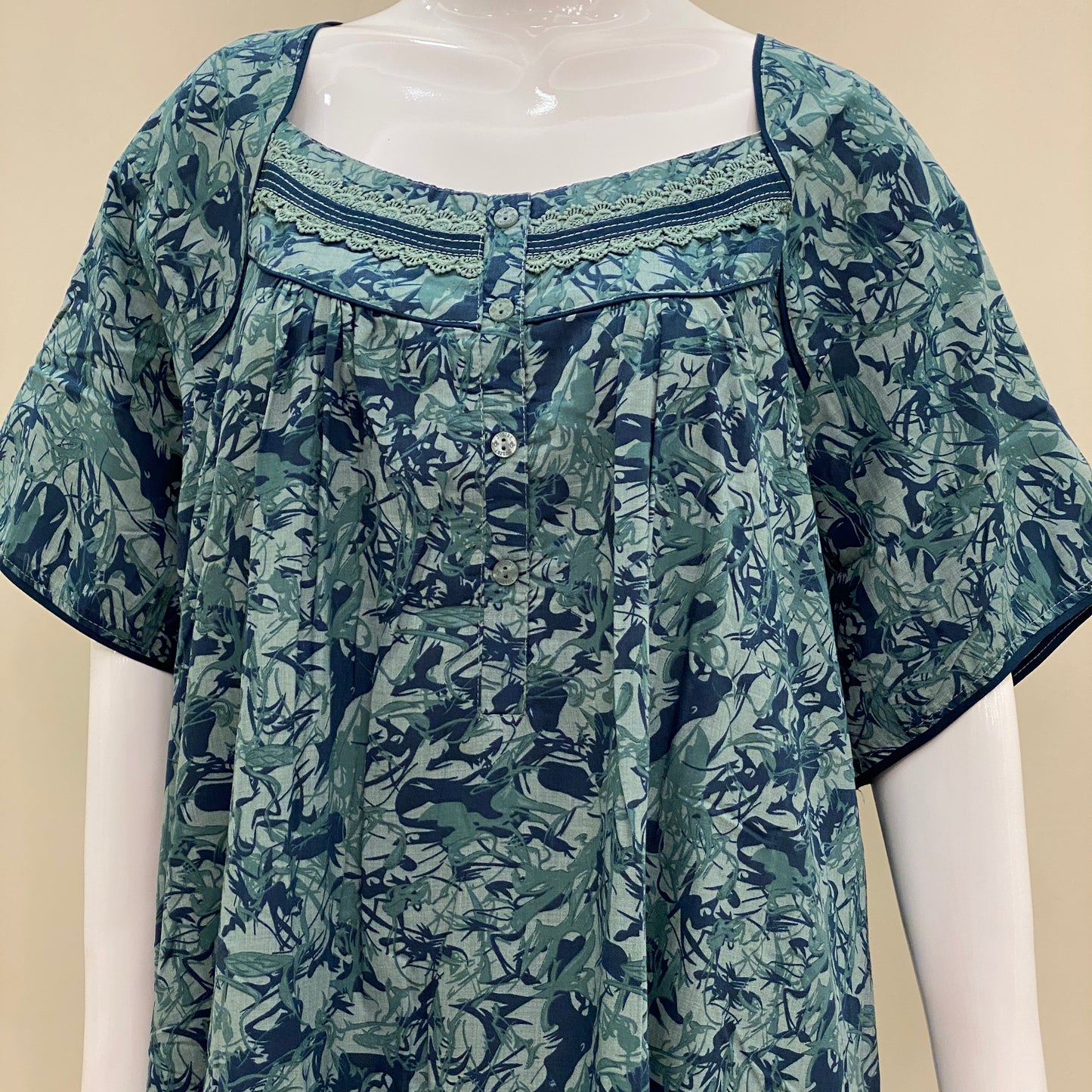 Cotton Lizy Bizy Yoke Nighty (SKU-YLB-43)