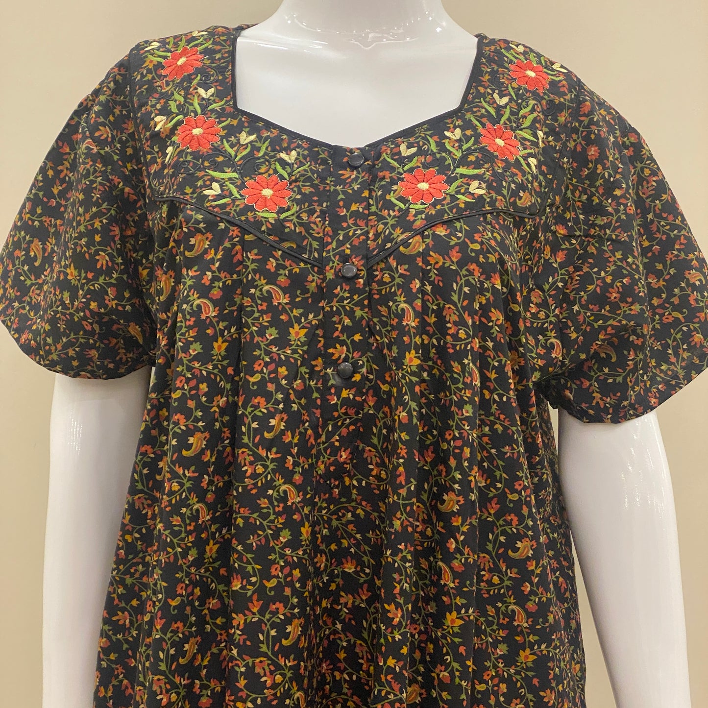 Cotton Lizy Bizy Yoke Nighty (SKU-331)