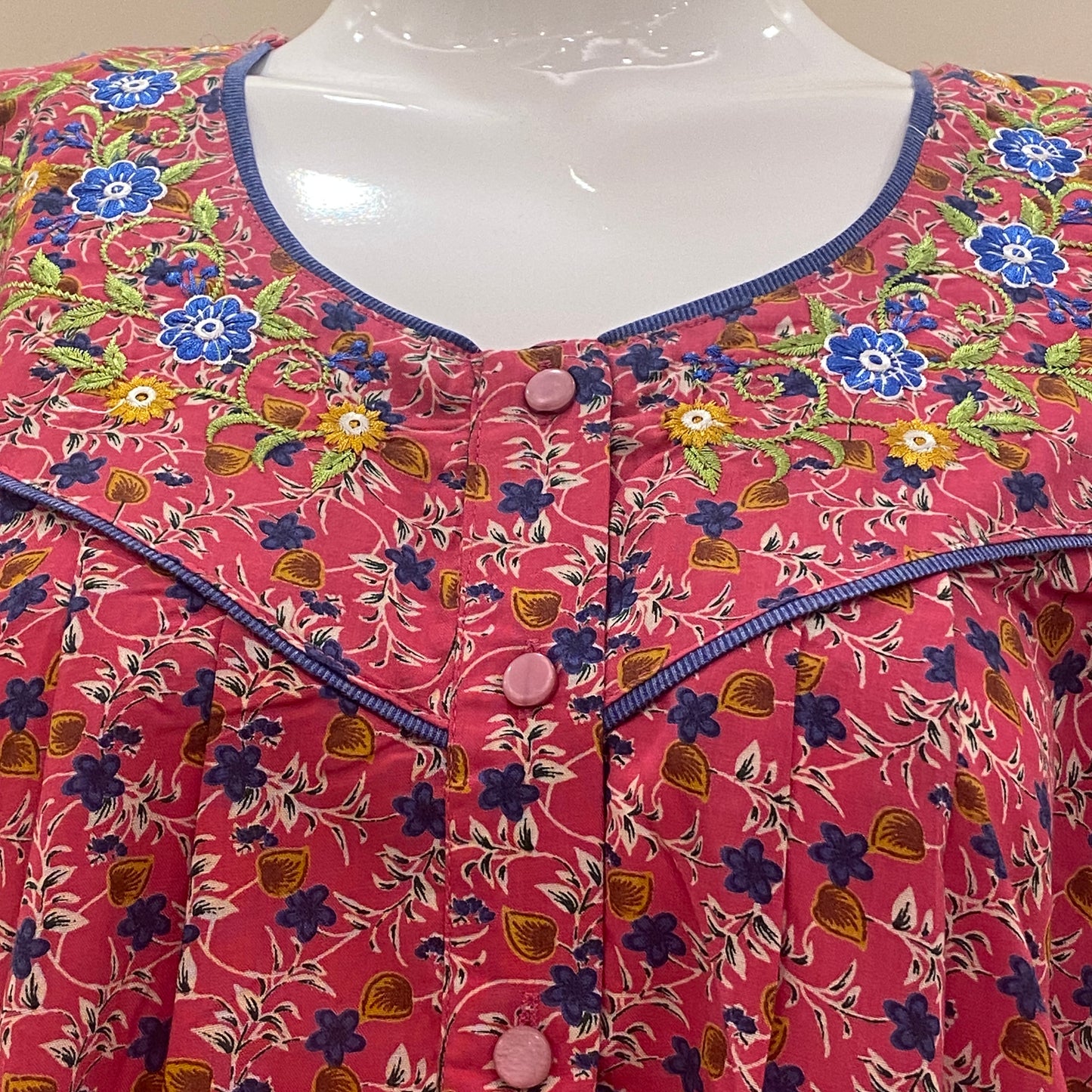 Cotton Lizy Bizy Yoke Nighty (SKU-333)