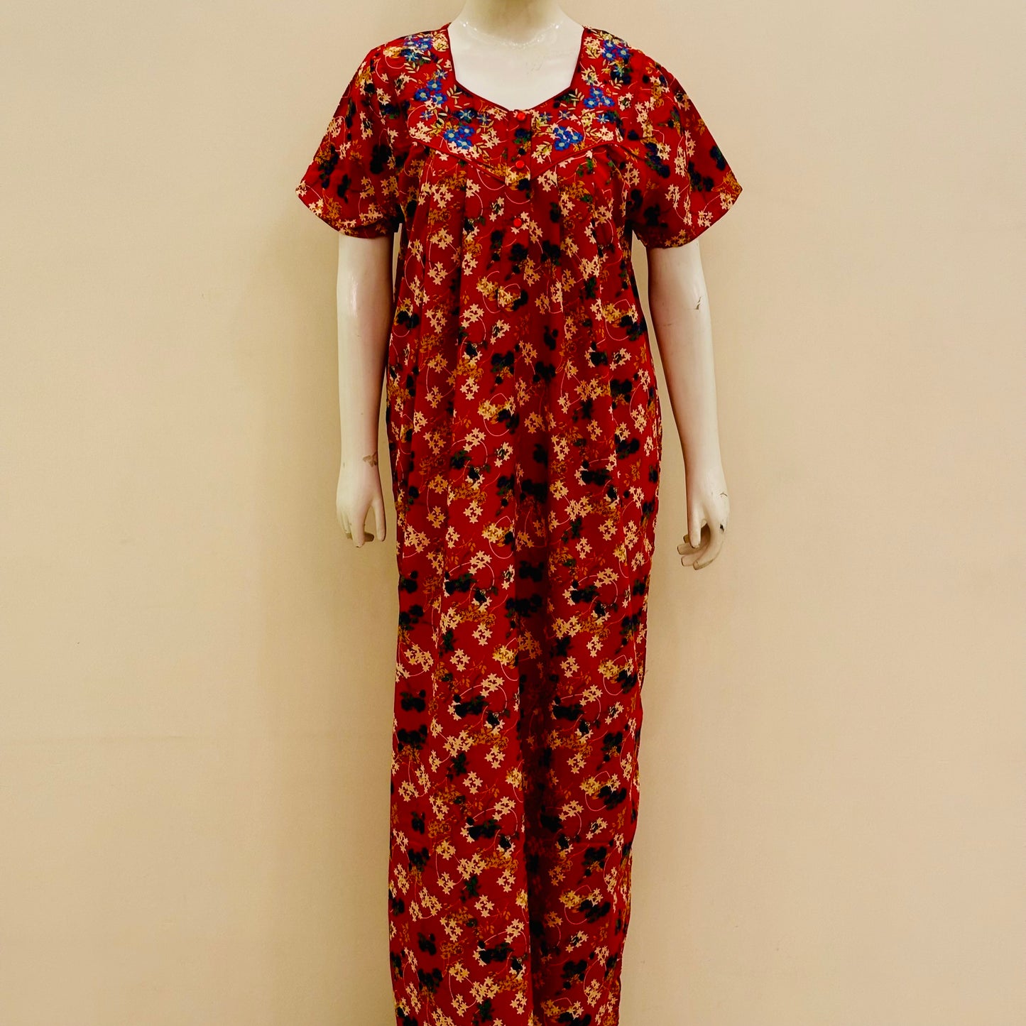 Cotton Lizy Bizy Yoke Nighty (SKU-310)