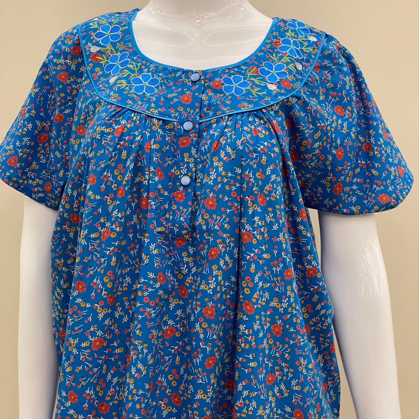 Cotton Lizy Bizy Yoke Nighty (SKU-565)