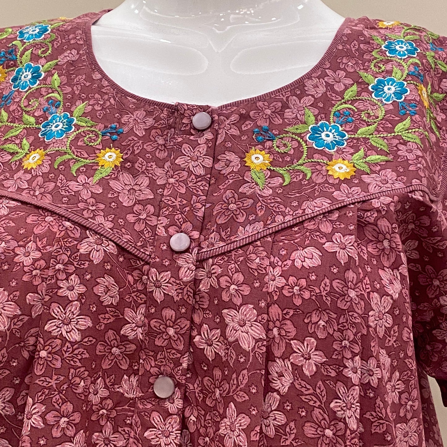 Cotton Lizy Bizy Yoke Nighty (SKU-593)