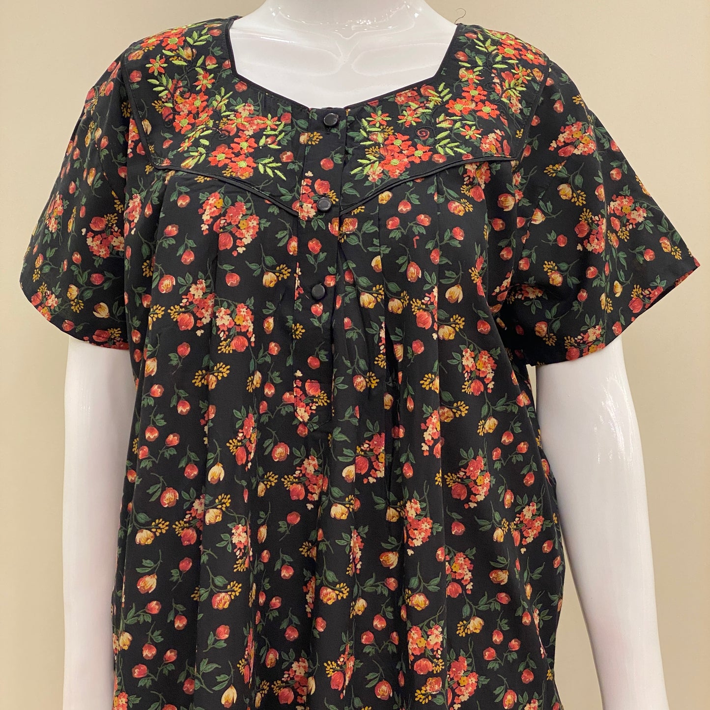 Cotton Lizy Bizy Yoke Nighty (SKU-LB-27)