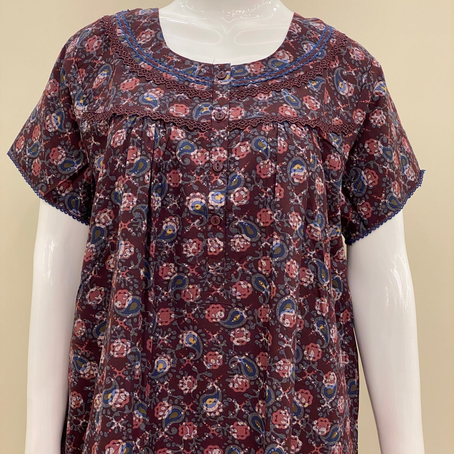 Cotton Lizy Bizy Yoke Nighty (SKU-YLB-39)