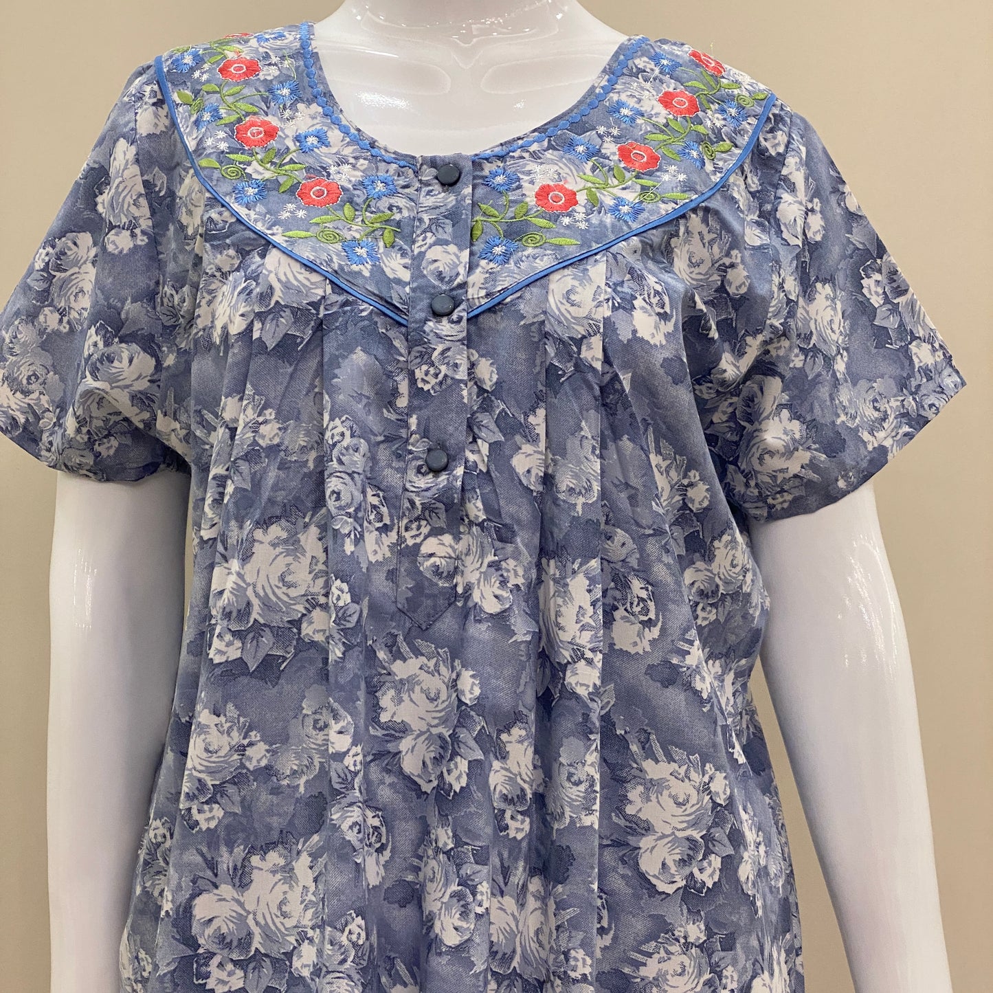 Cotton Lizy Bizy Yoke Nighty (SKU-588)