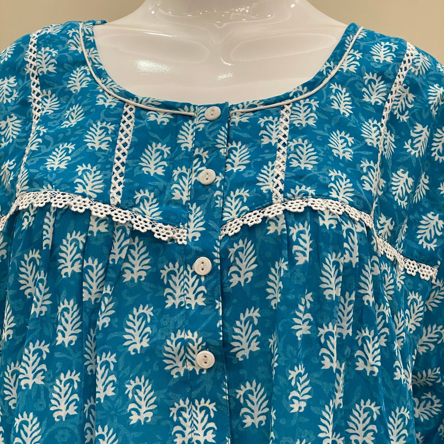 Cotton Lizy Bizy Yoke Nighty (SKU-YLB-50)