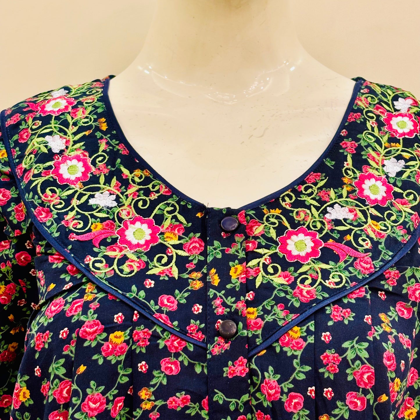 Cotton Lizy Bizy Yoke Nighty (SKU-315)