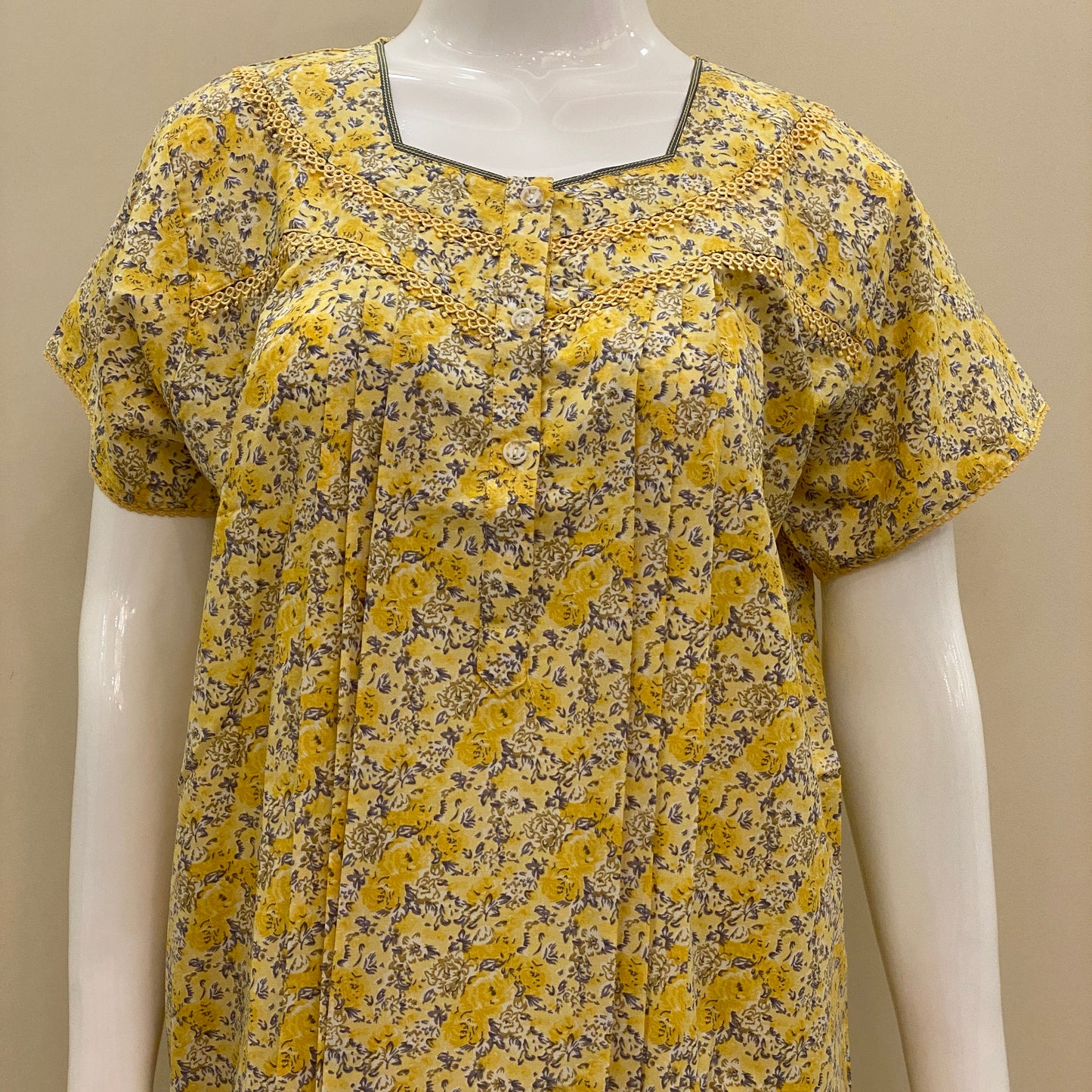 Cotton Lizy Bizy Yoke Nighty (SKU-YLB-61)