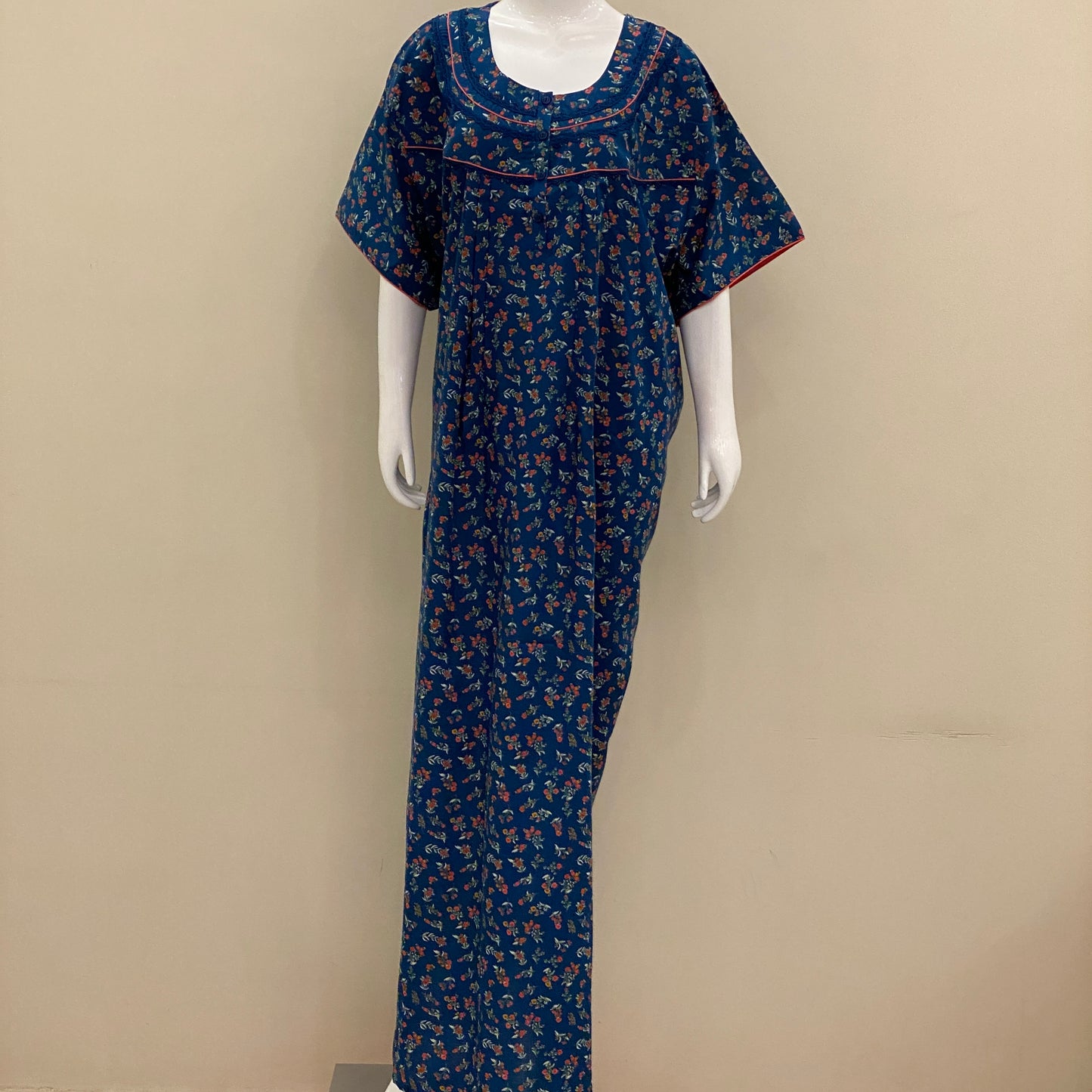 Cotton Lizy Bizy Yoke Nighty (SKU-YLB-54)