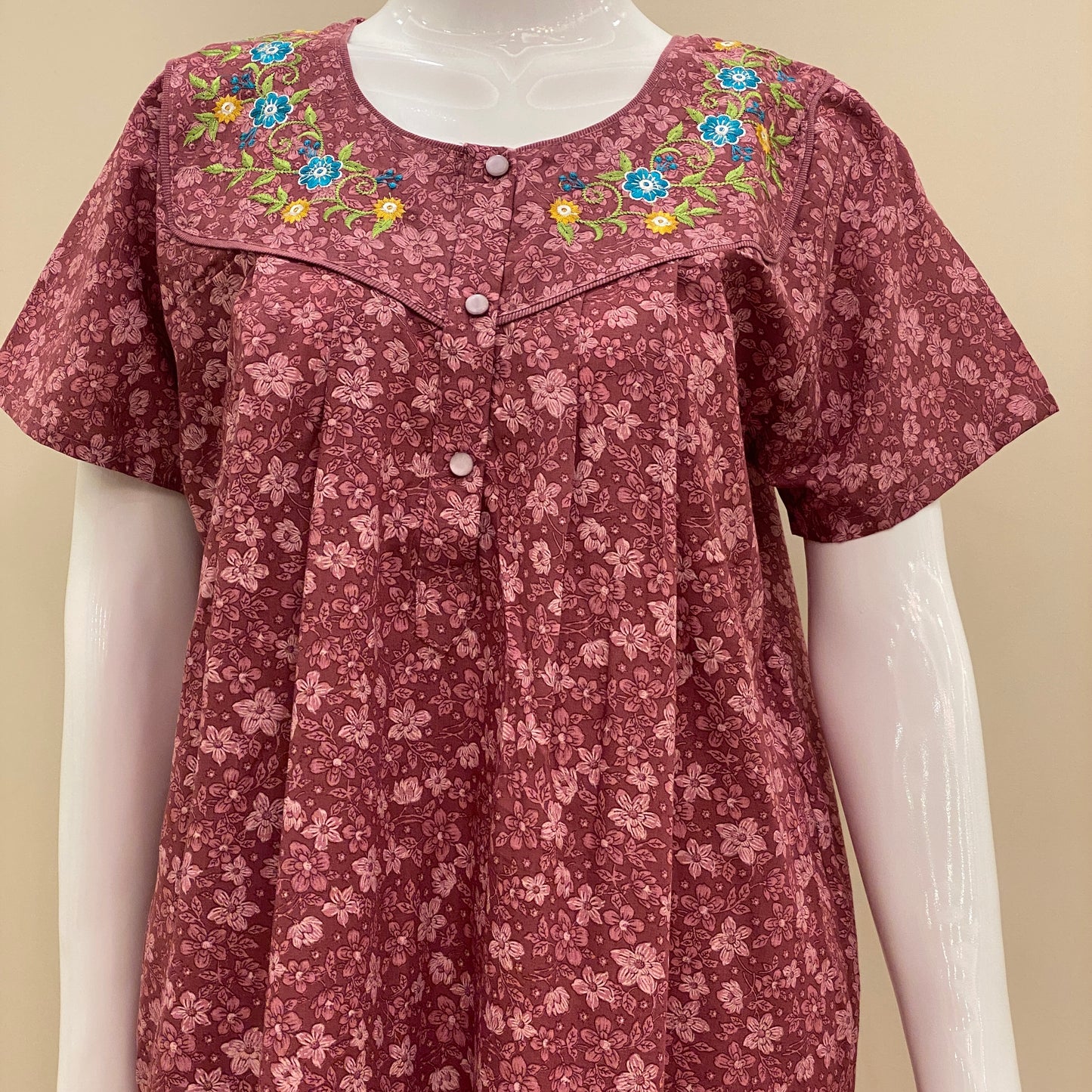 Cotton Lizy Bizy Yoke Nighty (SKU-593)