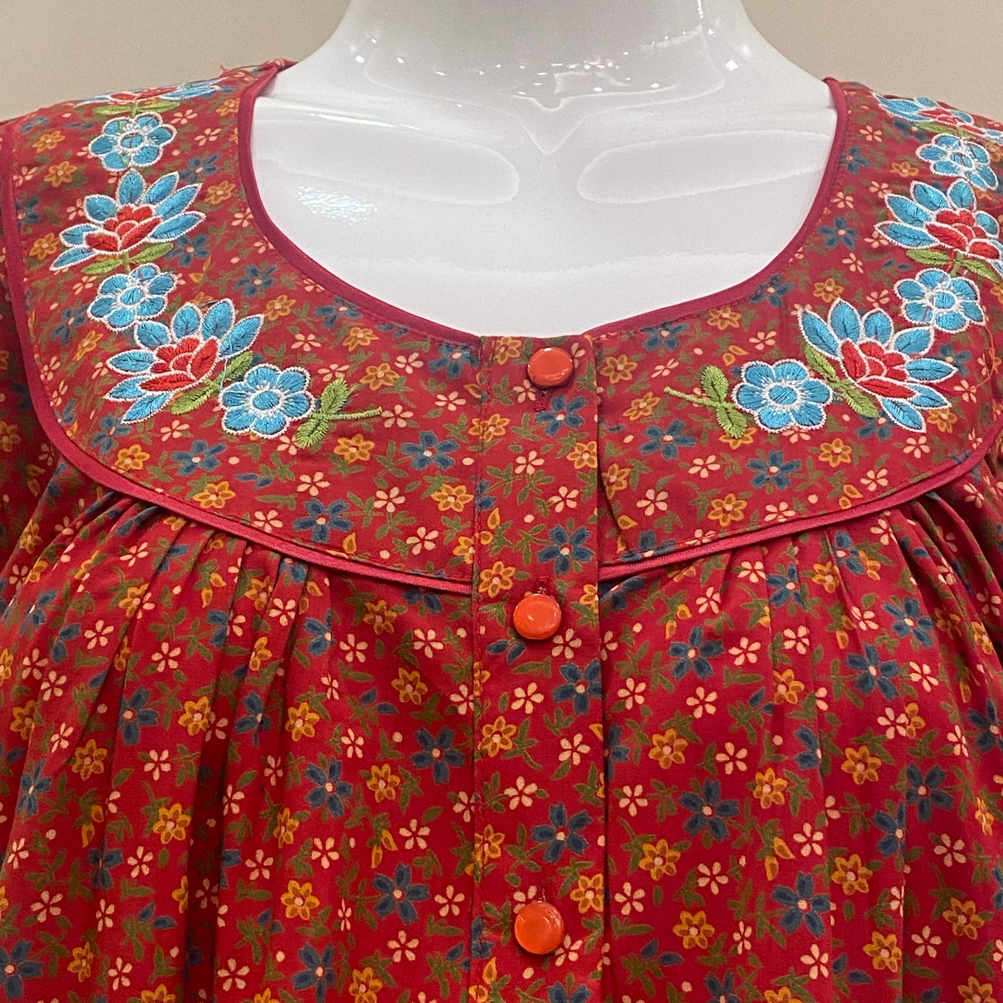 Cotton Lizy Bizy Yoke Nighty (SKU-324)