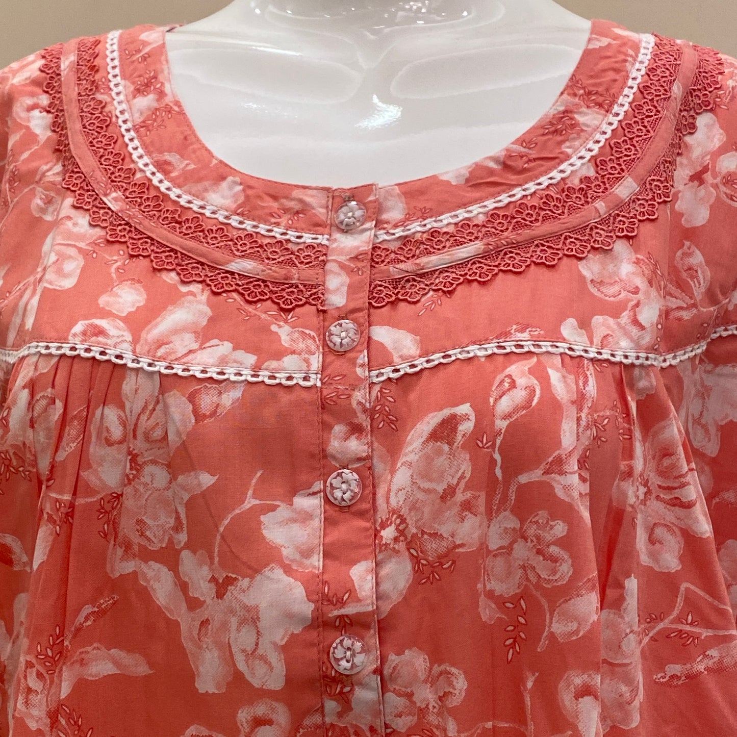 Cotton Lizy Bizy Yoke Nighty (SKU-YLB-52)