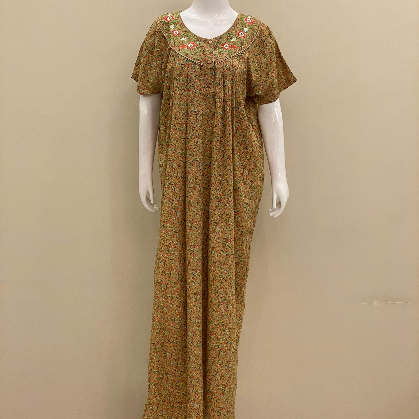 Cotton Lizy Bizy Yoke Nighty (SKU-LB-15)