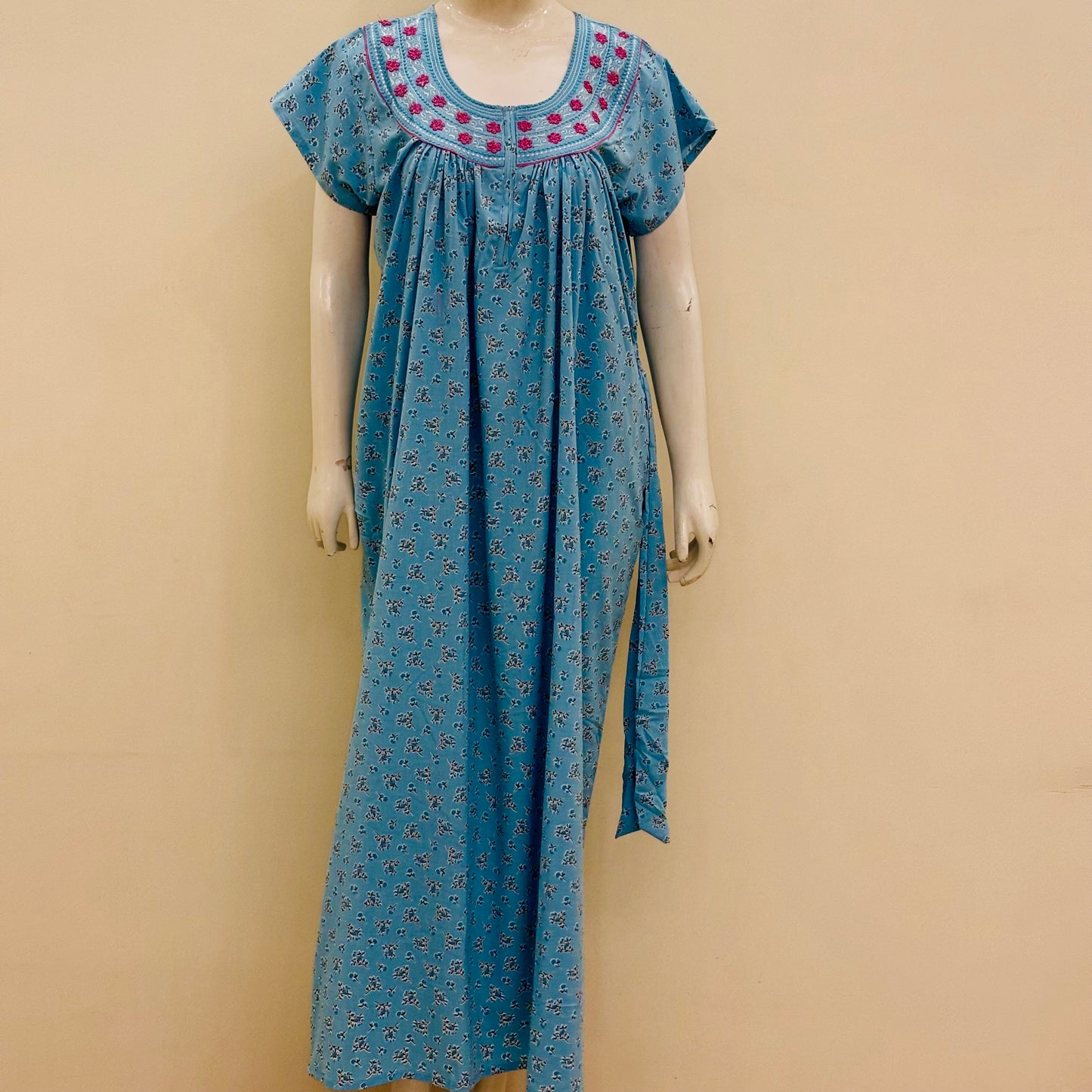Cotton Lizy Bizy Yoke Nighty (SKU-312)
