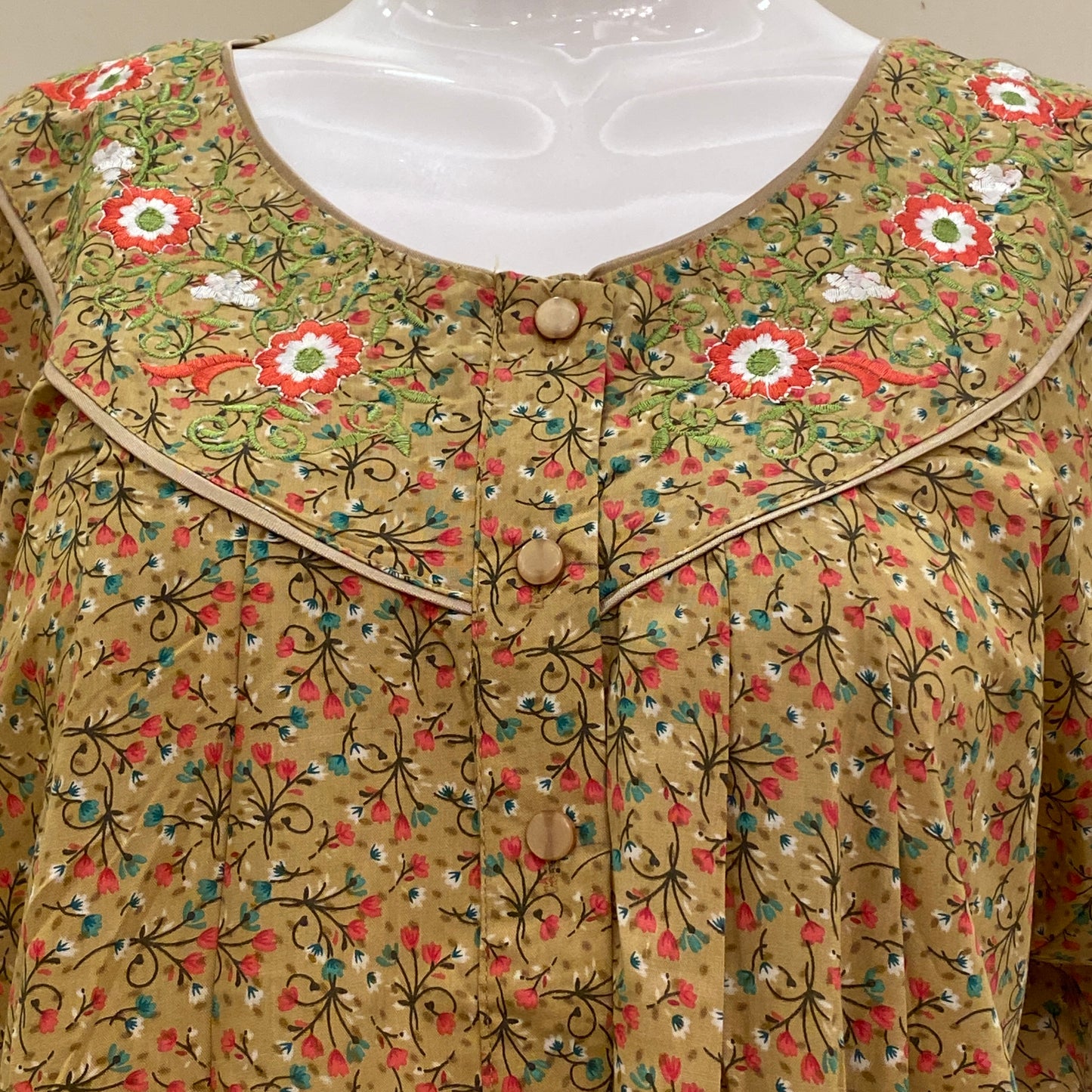 Cotton Lizy Bizy Yoke Nighty (SKU-LB-15)