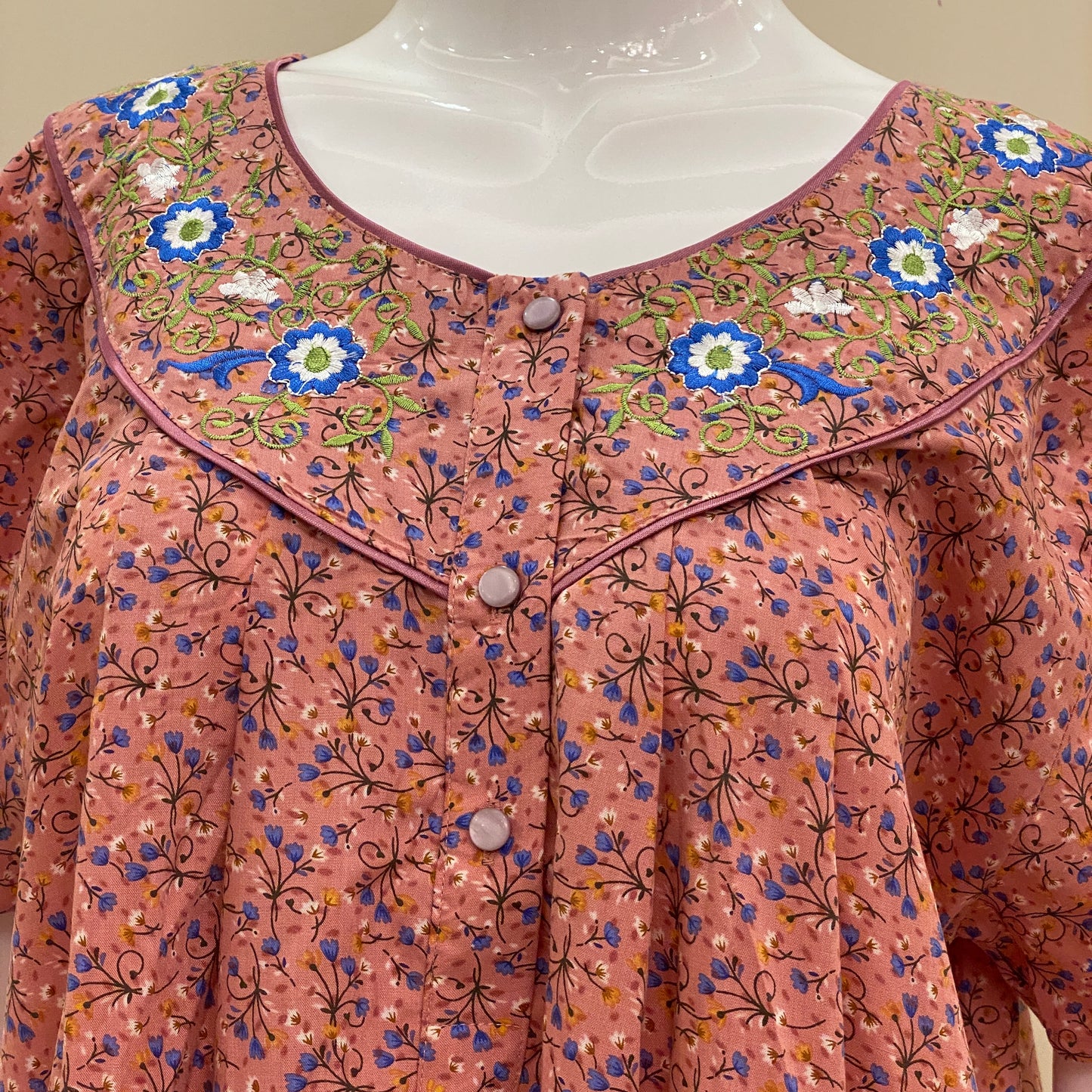 Cotton Lizy Bizy Yoke Nighty (SKU-LB-13)