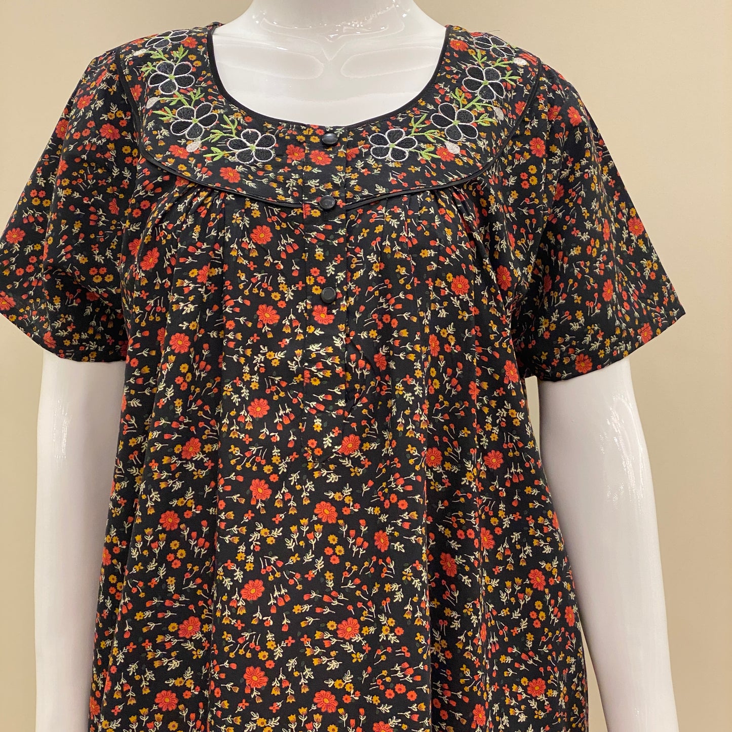 Cotton Lizy Bizy Yoke Nighty (SKU-571)
