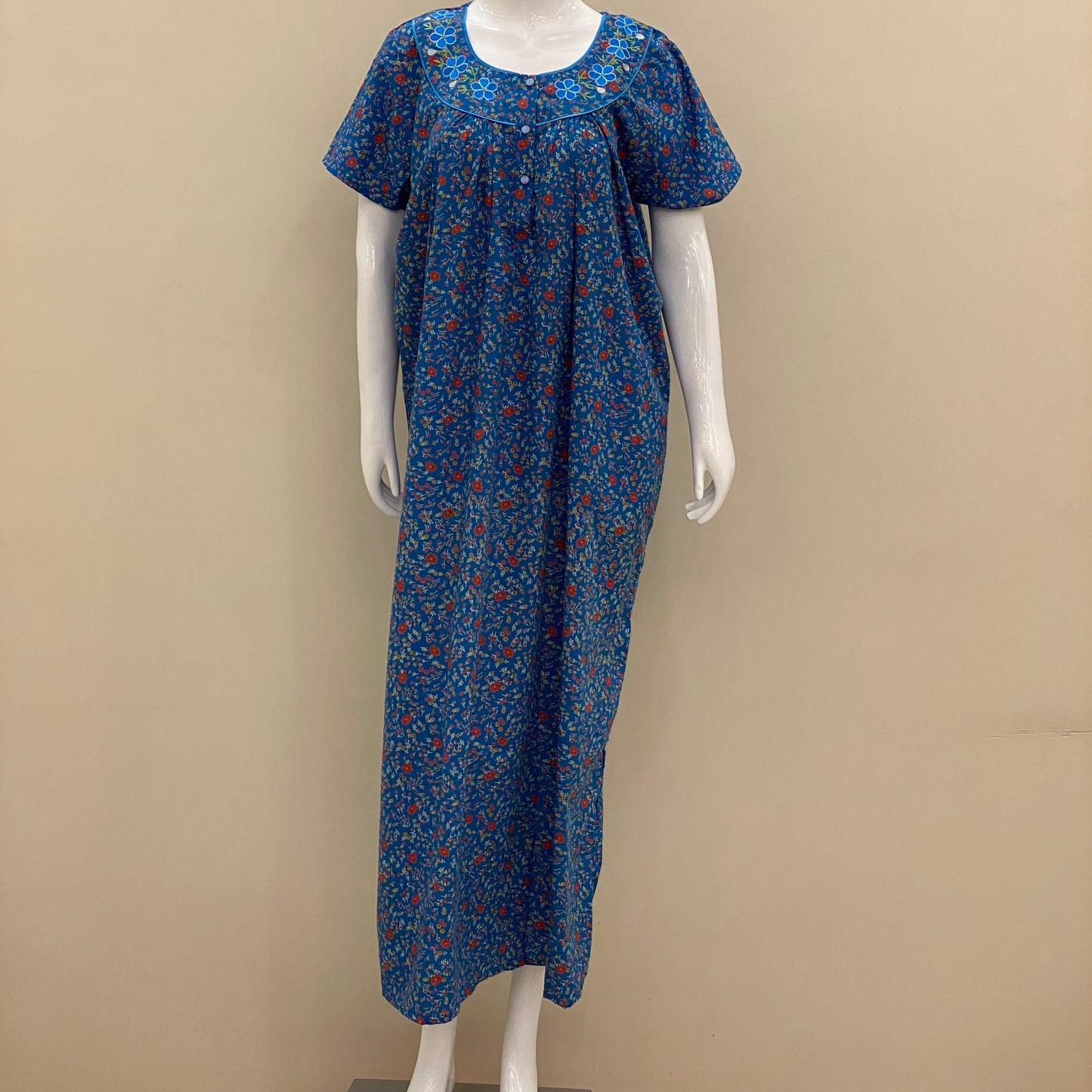 Cotton Lizy Bizy Yoke Nighty (SKU-565)