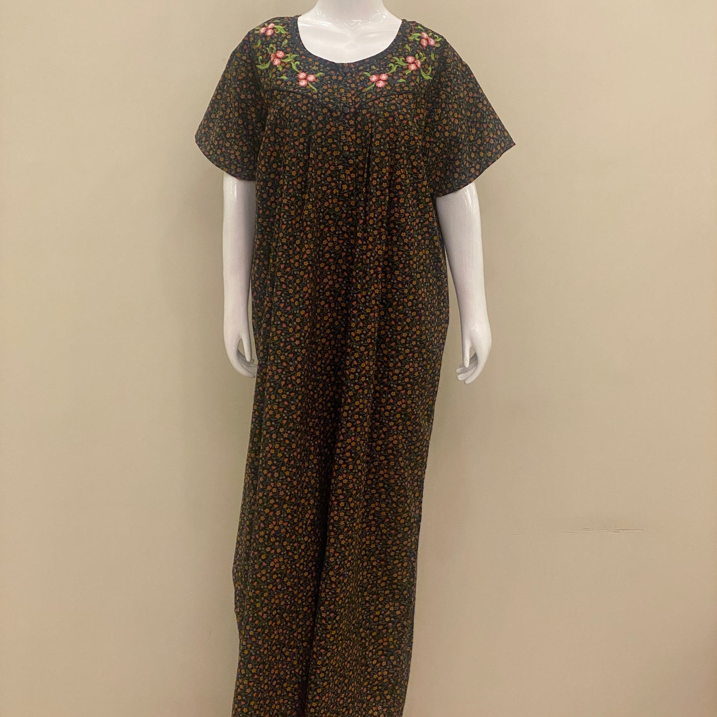 Cotton Lizy Bizy Yoke Nighty (SKU-LB-4)