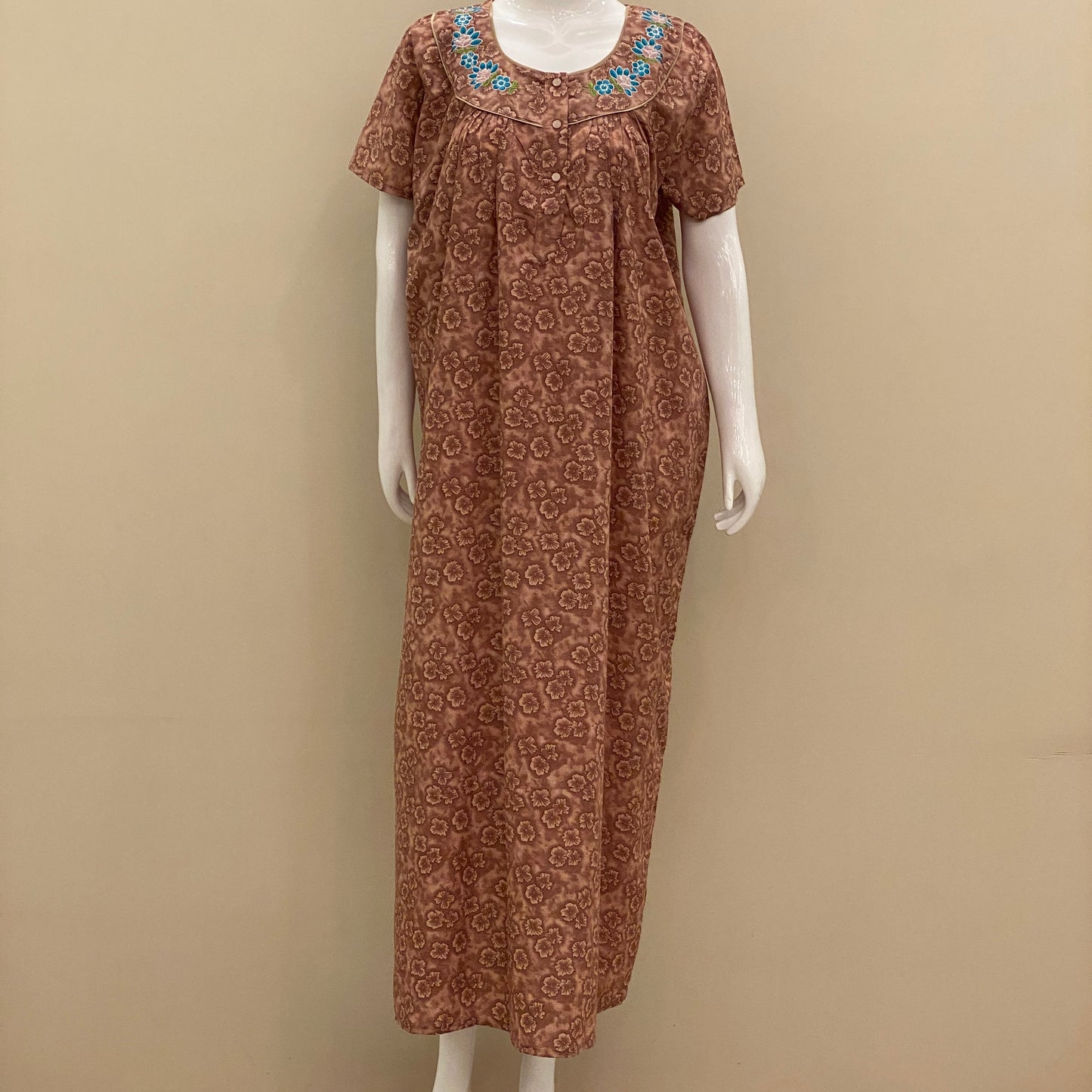 Cotton Lizy Bizy Yoke Nighty (SKU-572)