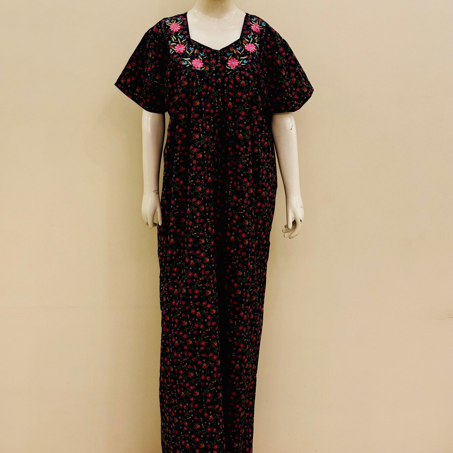 Cotton Lizy Bizy Yoke Nighty (SKU-318)