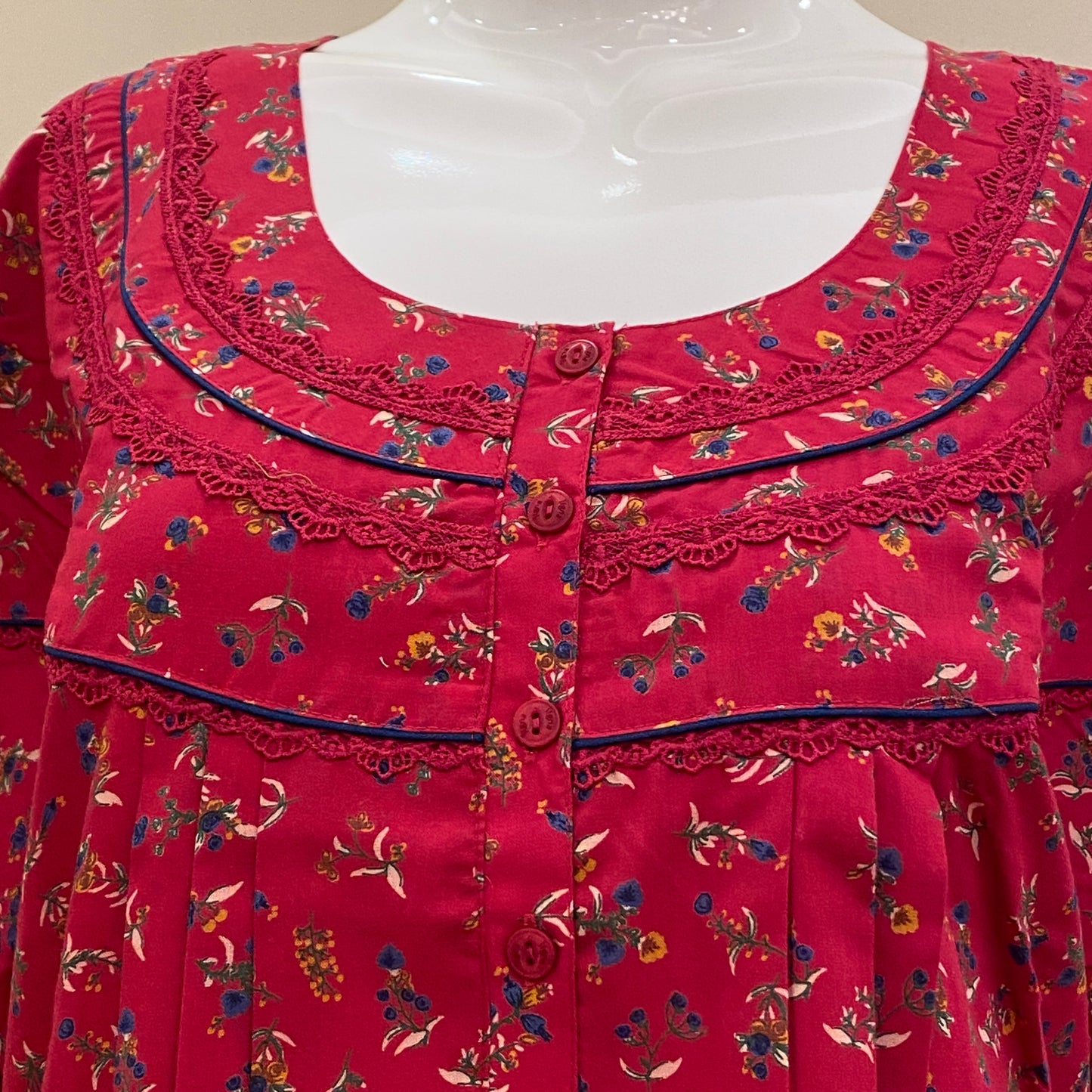 Cotton Lizy Bizy Yoke Nighty (SKU-YLB-55)
