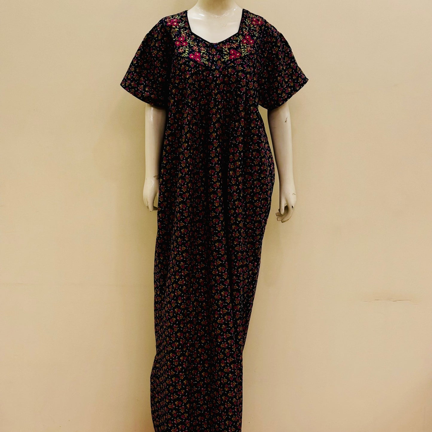 Cotton Lizy Bizy Yoke Nighty (SKU-226)