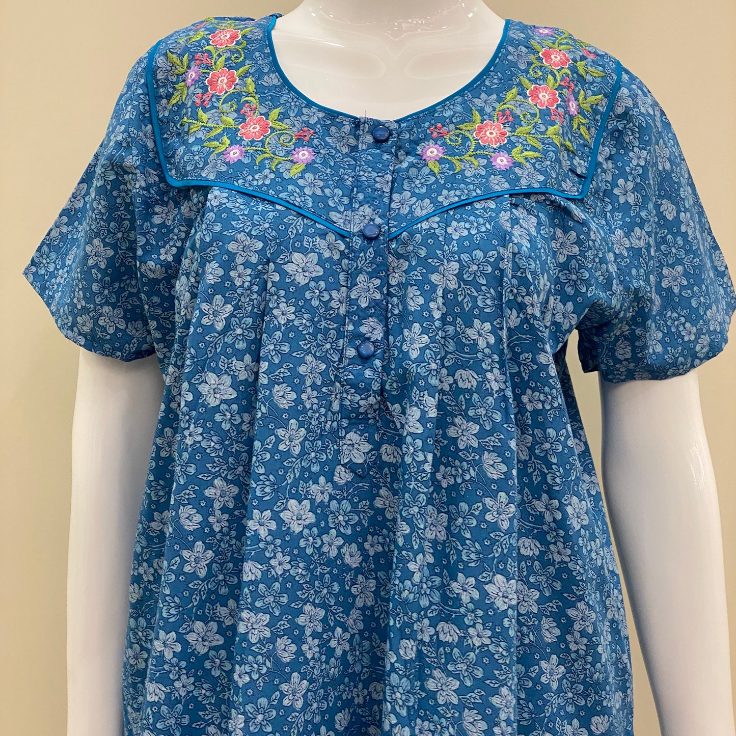 Cotton Lizy Bizy Yoke Nighty (SKU-592)