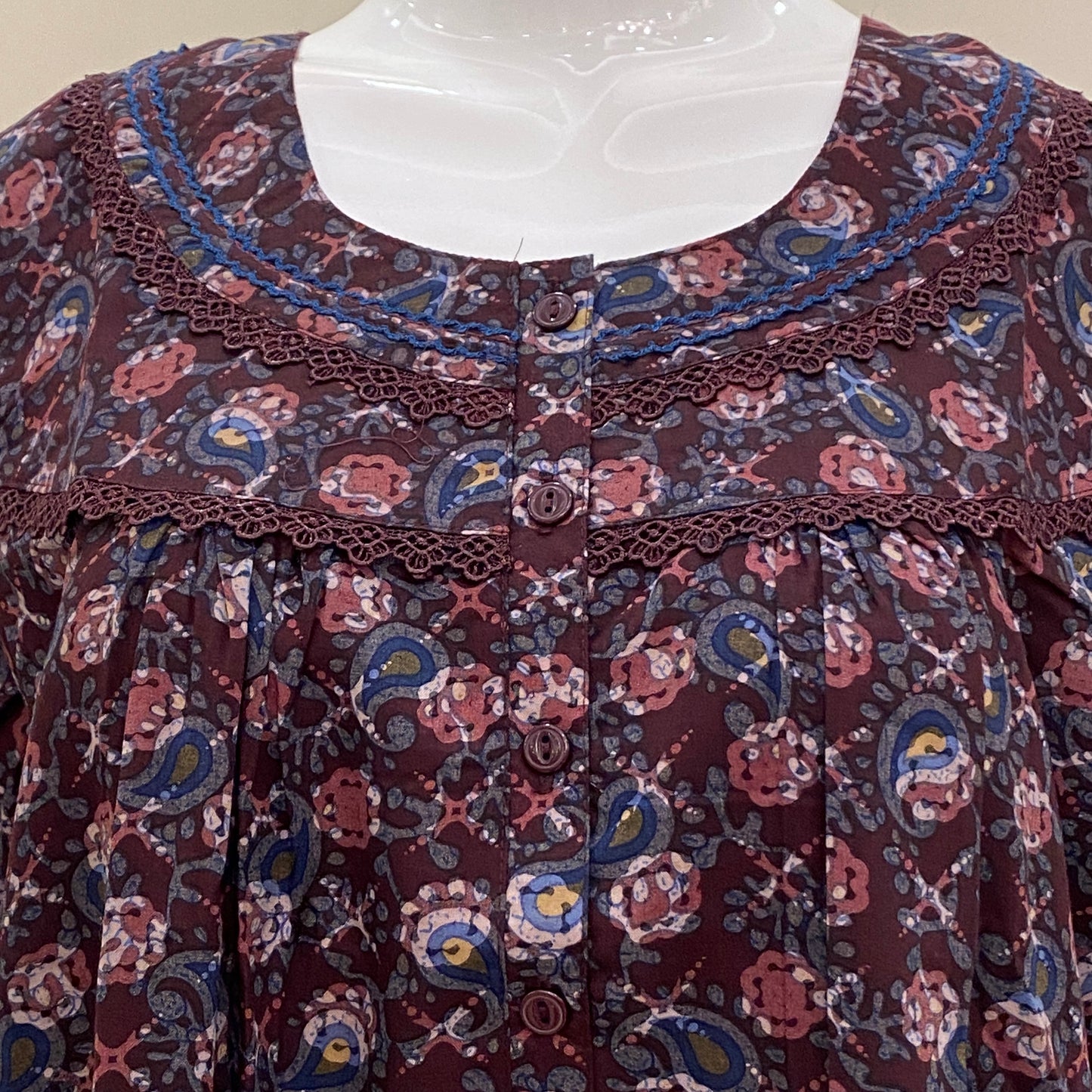 Cotton Lizy Bizy Yoke Nighty (SKU-YLB-39)