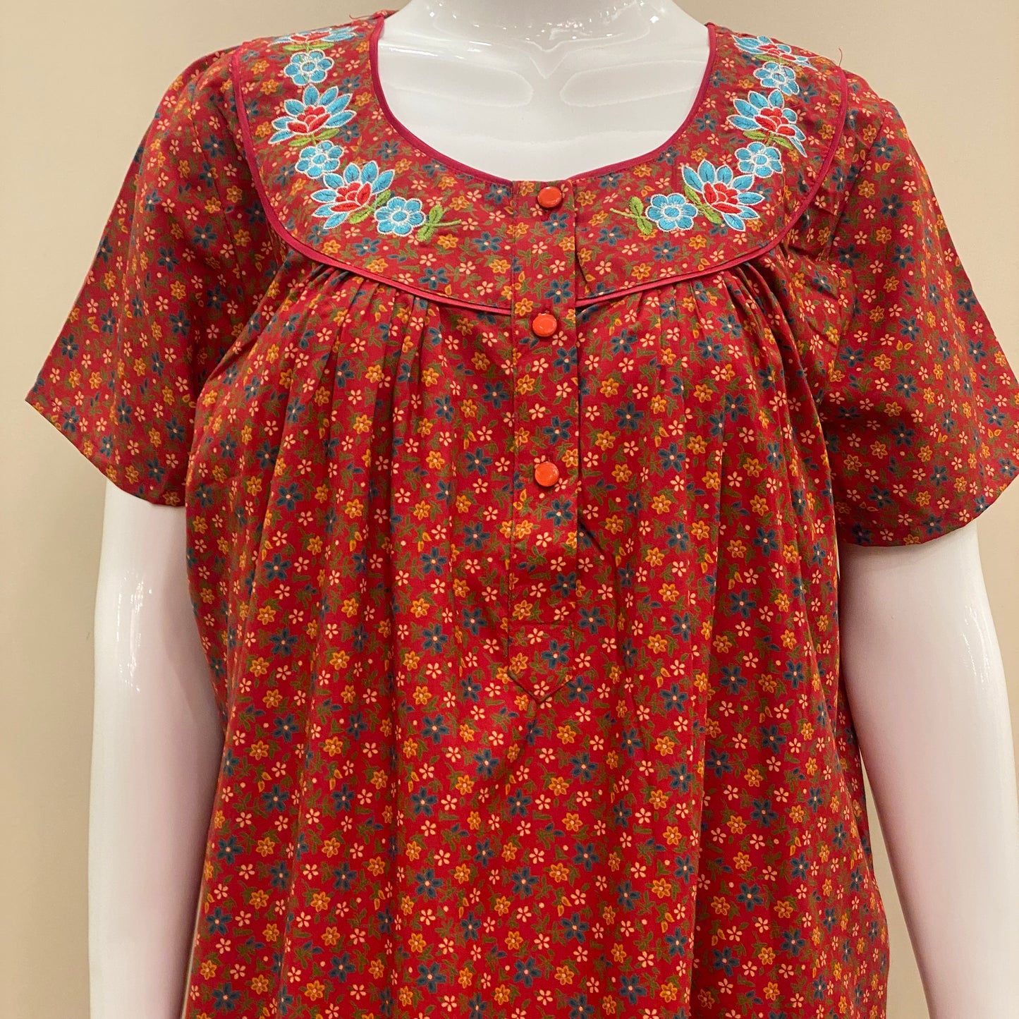 Cotton Lizy Bizy Yoke Nighty (SKU-324)