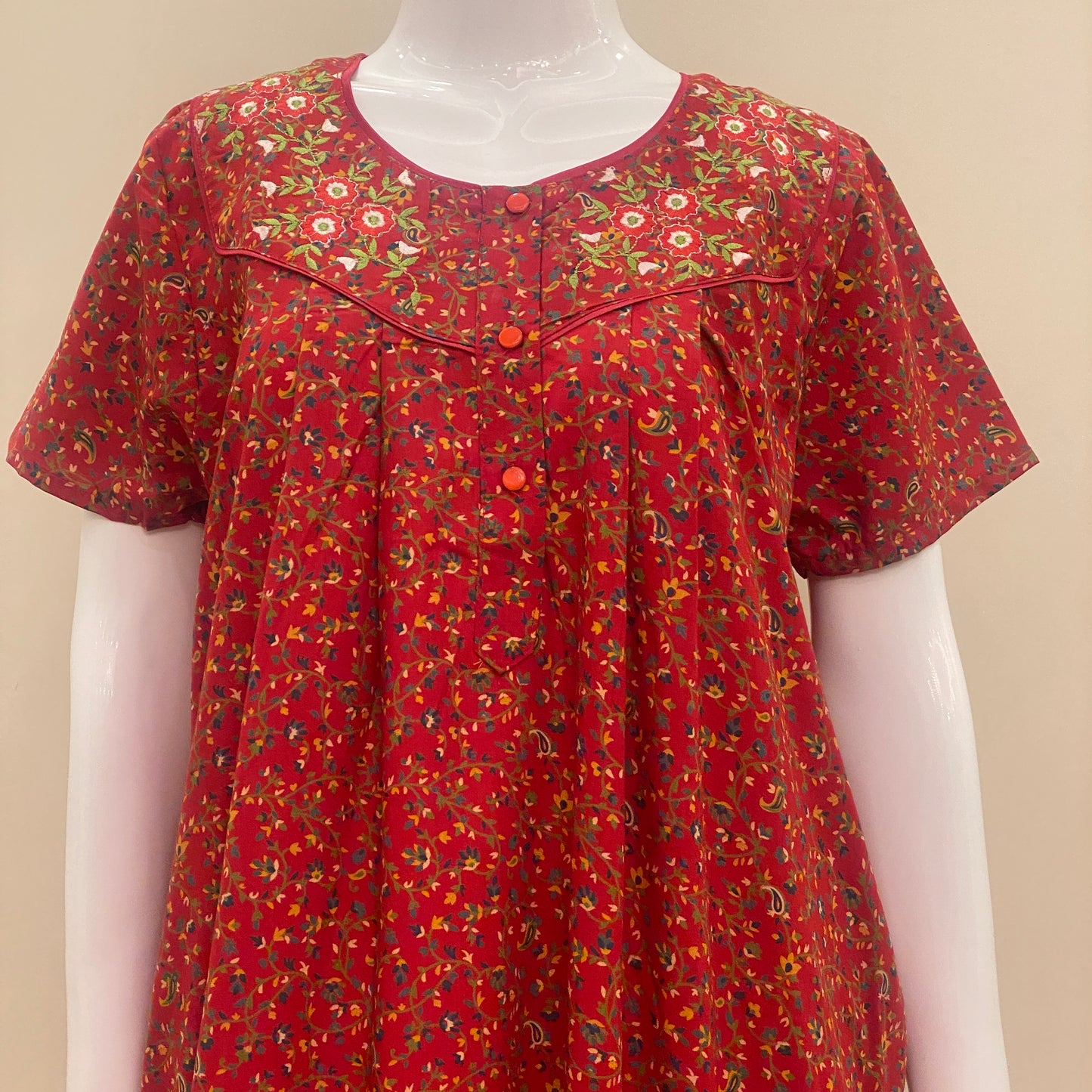 Cotton Lizy Bizy Yoke Nighty (SKU-LB-3)