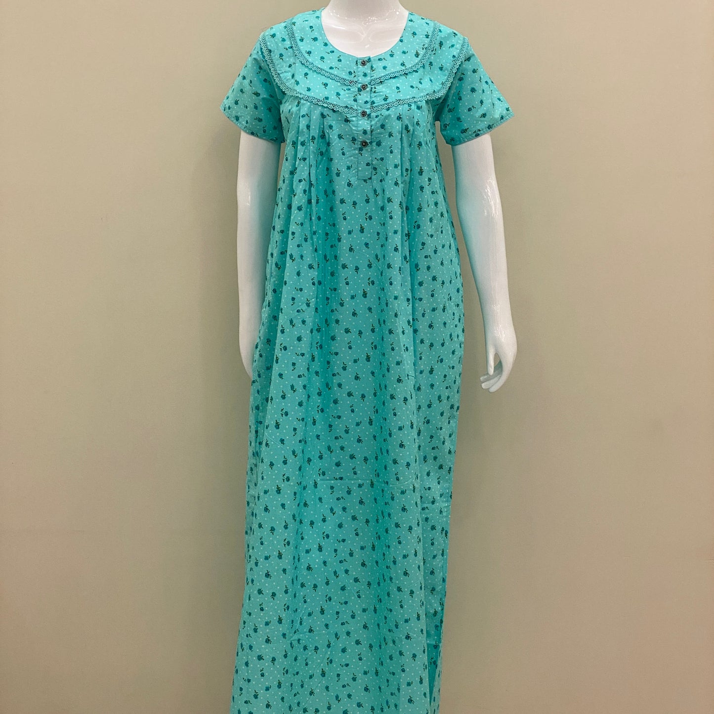 Cotton Rayon Yoke Nighty (SKU - 679)