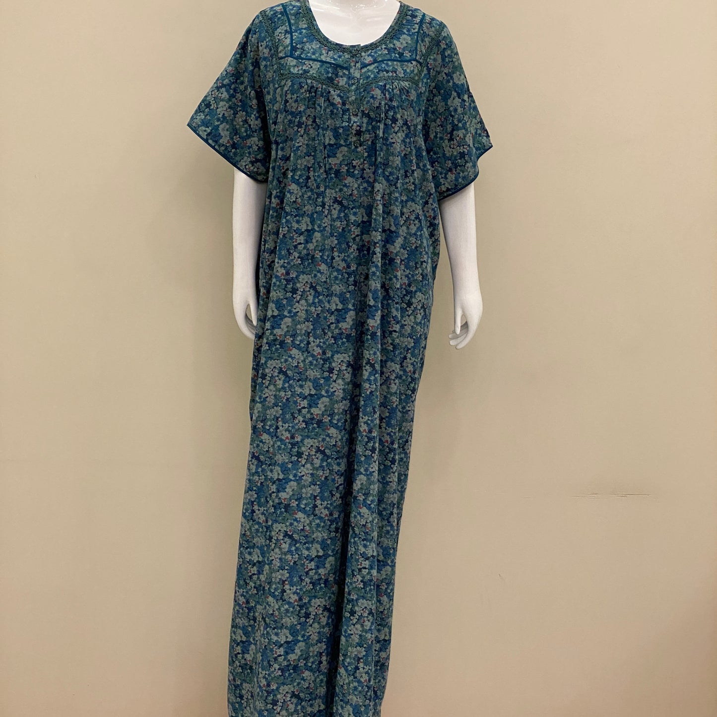 Cotton Lizy Bizy Yoke Nighty (SKU-YLB-51)