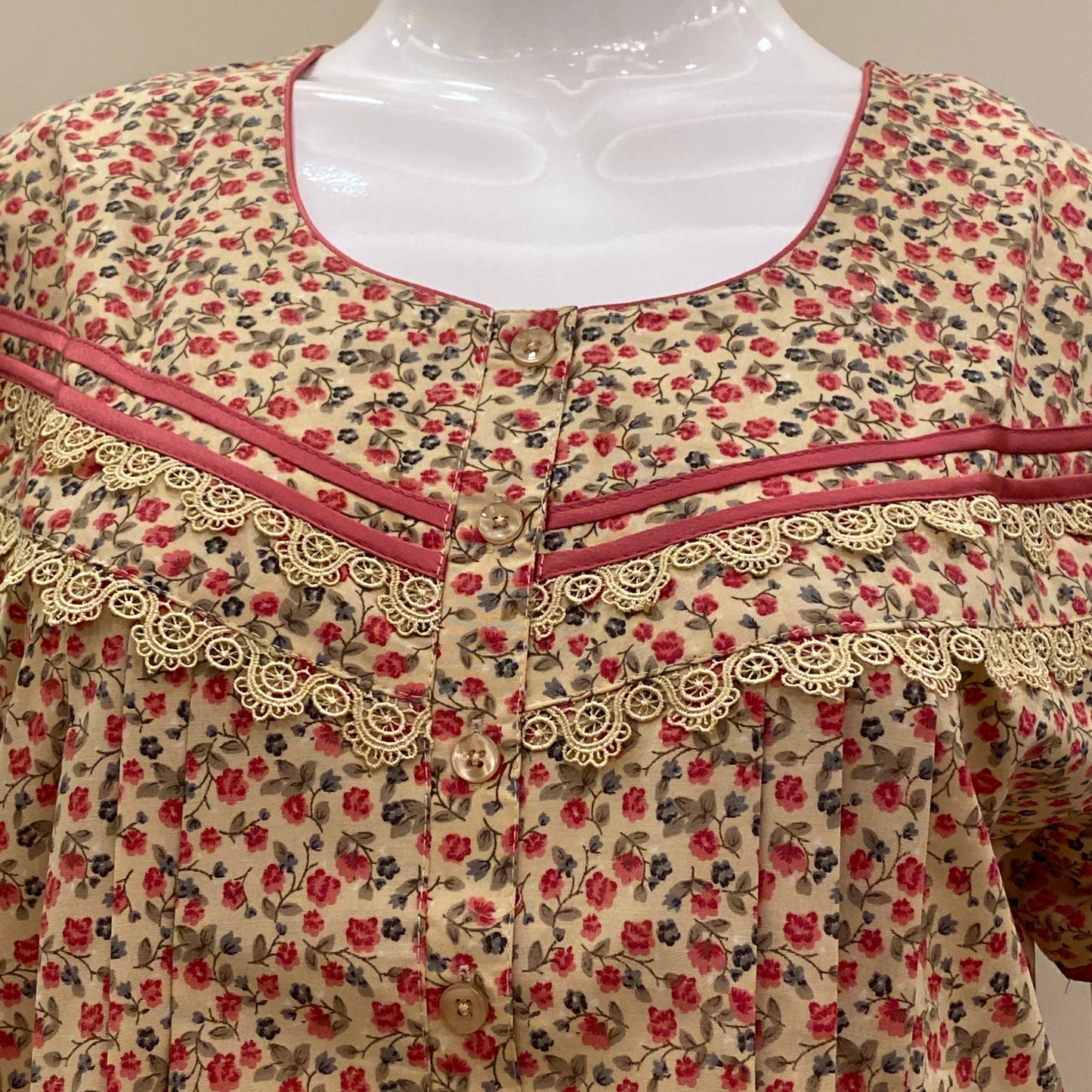 Cotton Lizy Bizy Yoke Nighty (SKU-YLB-14)
