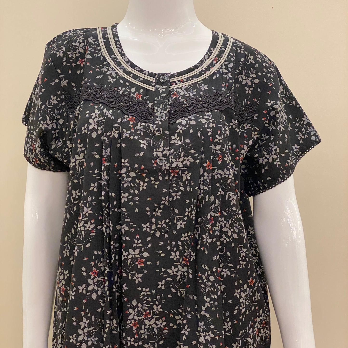 Cotton Lizy Bizy Yoke Nighty (SKU-563)