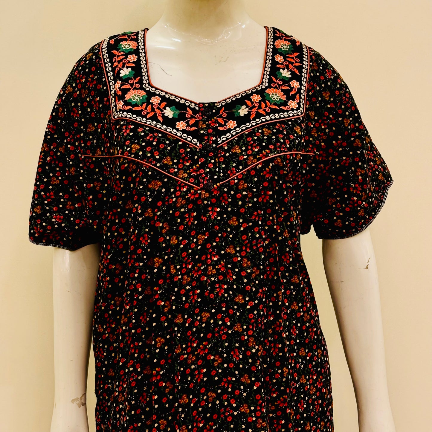 Cotton Yoke Nighty (SKU-196)