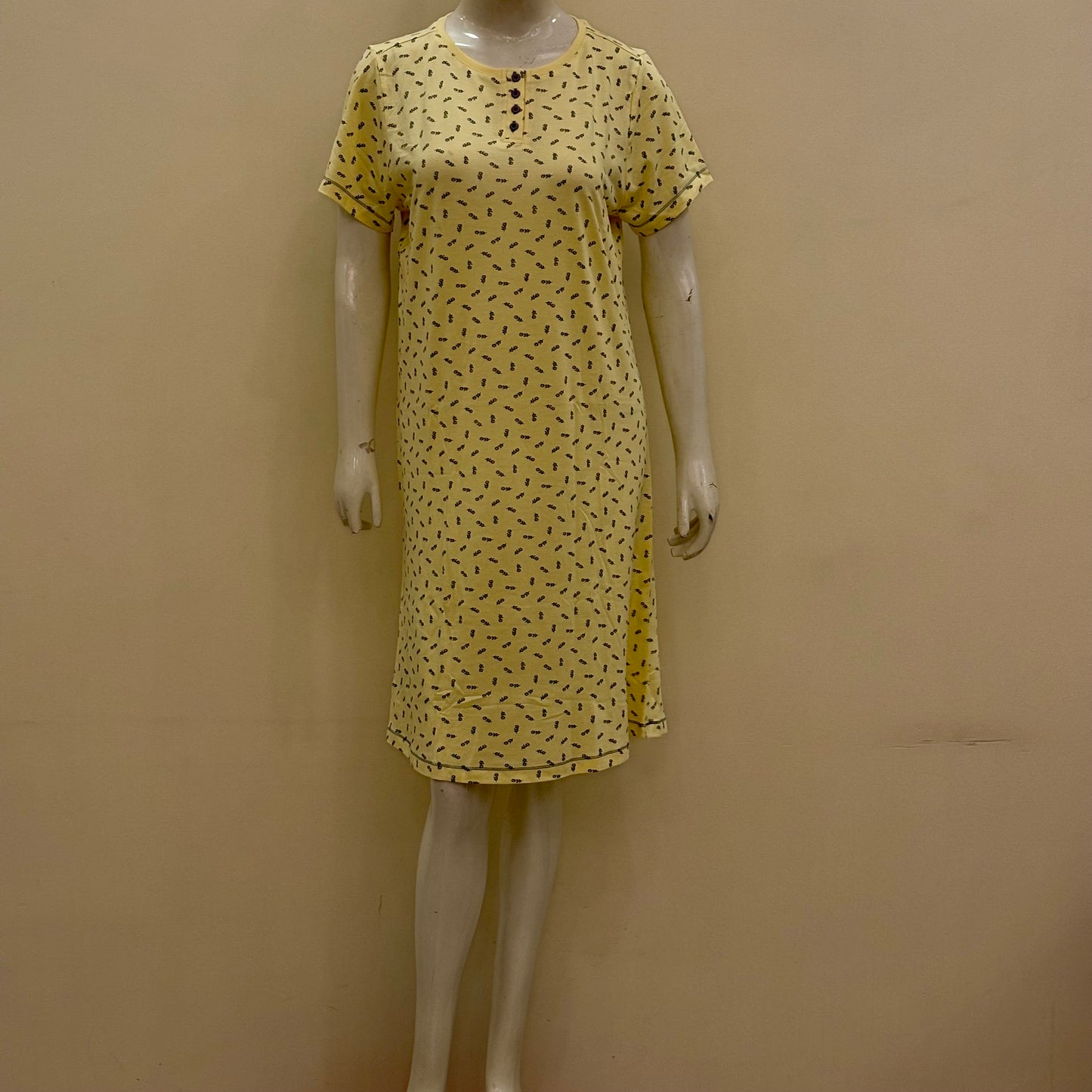 Cotton Hosiery Short Nighty (SKU-217)